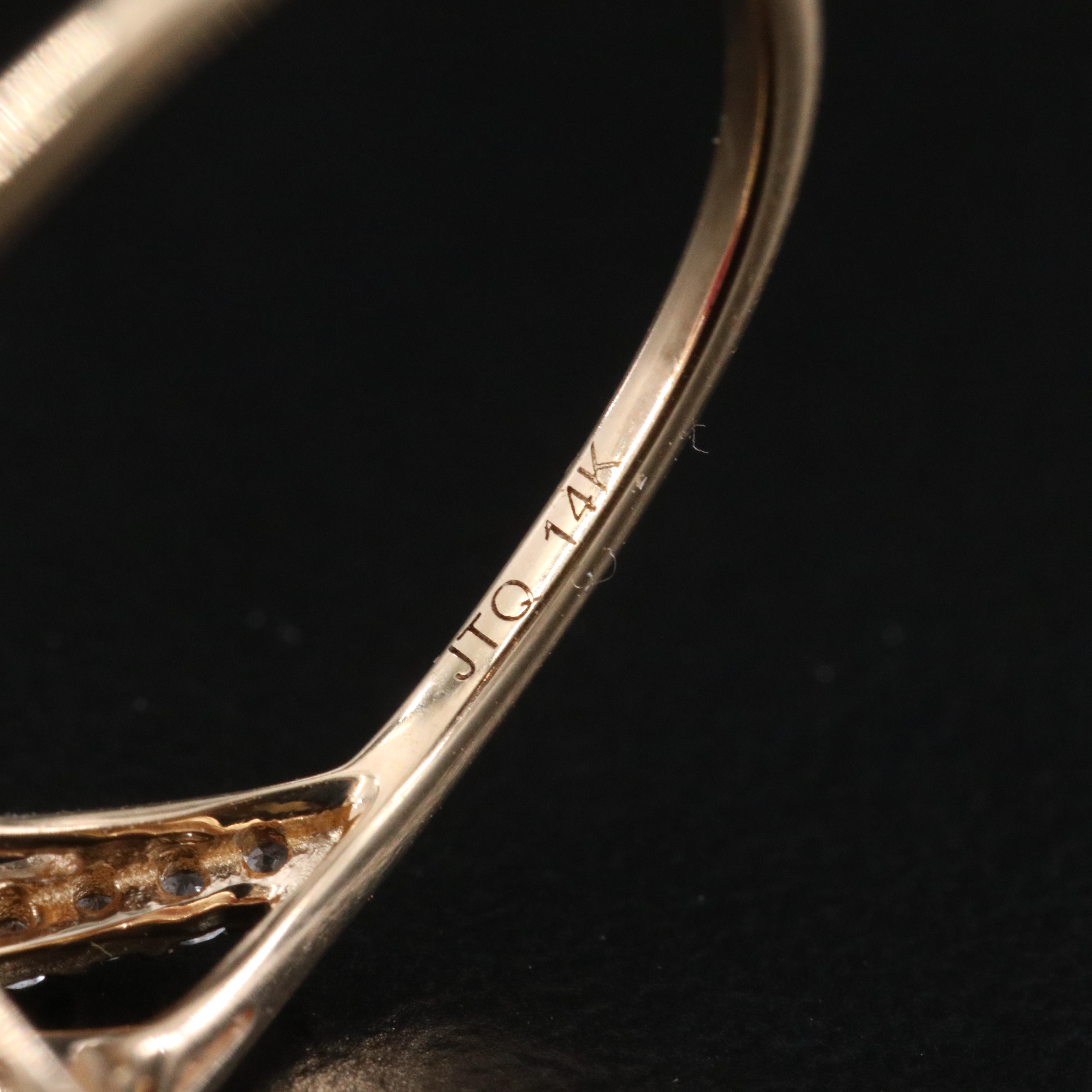 14K 2.12 CT Ruby and White Sapphire Ring