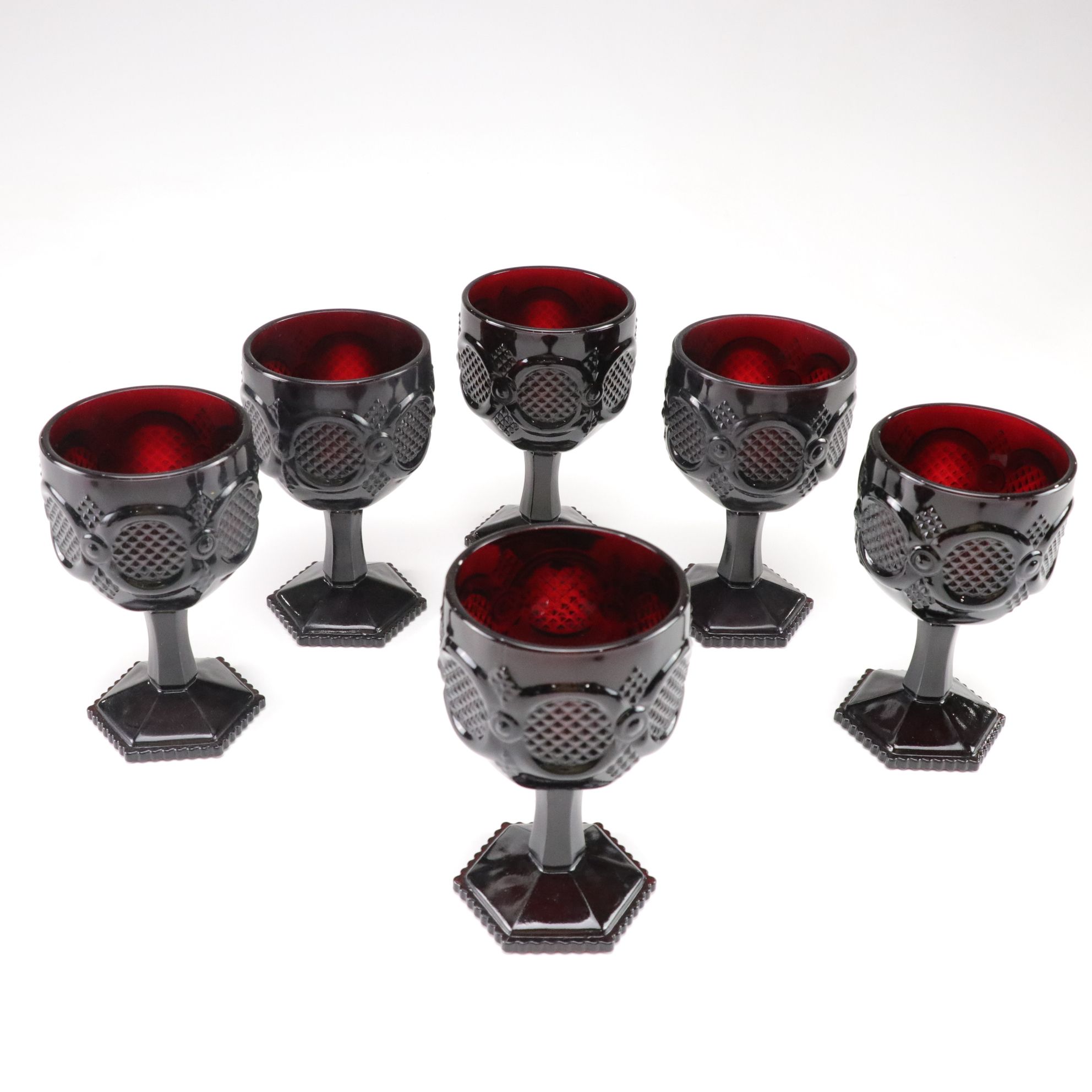 "Cape Cod Ruby" Drinking Glass and Stemware Set Including Tumblers, 1975-1992