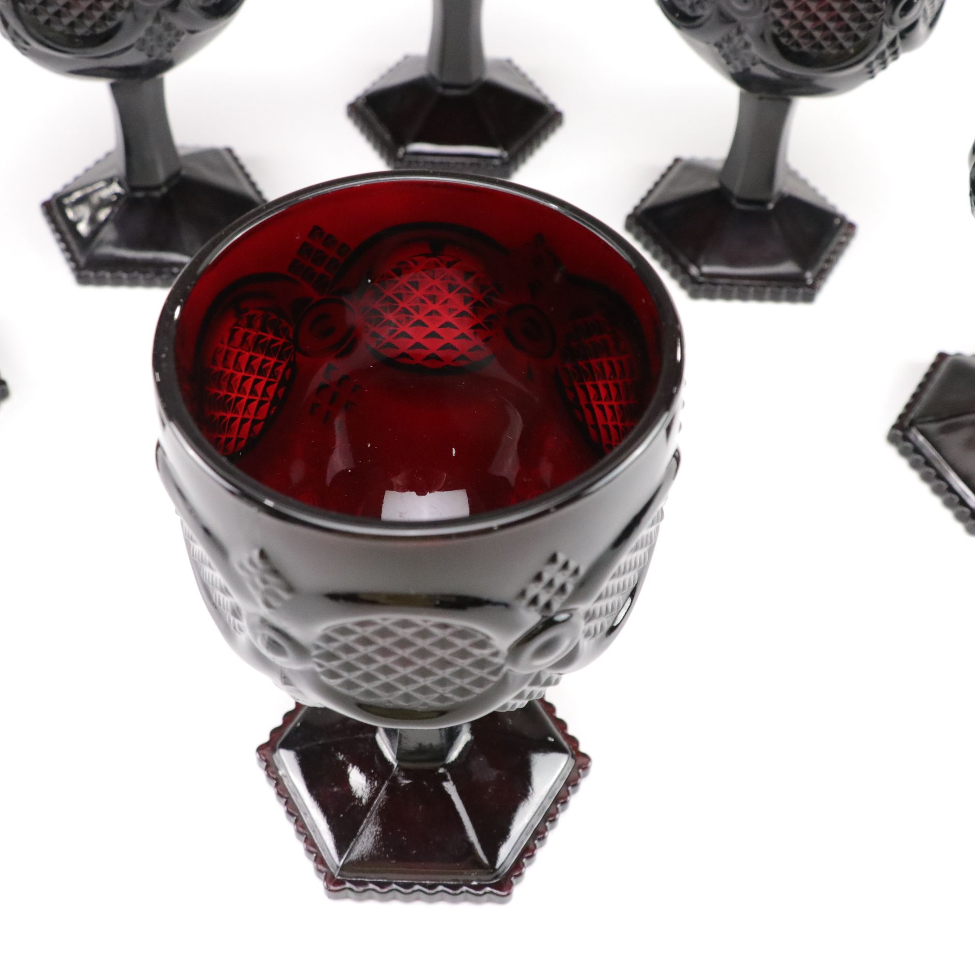 "Cape Cod Ruby" Drinking Glass and Stemware Set Including Tumblers, 1975-1992