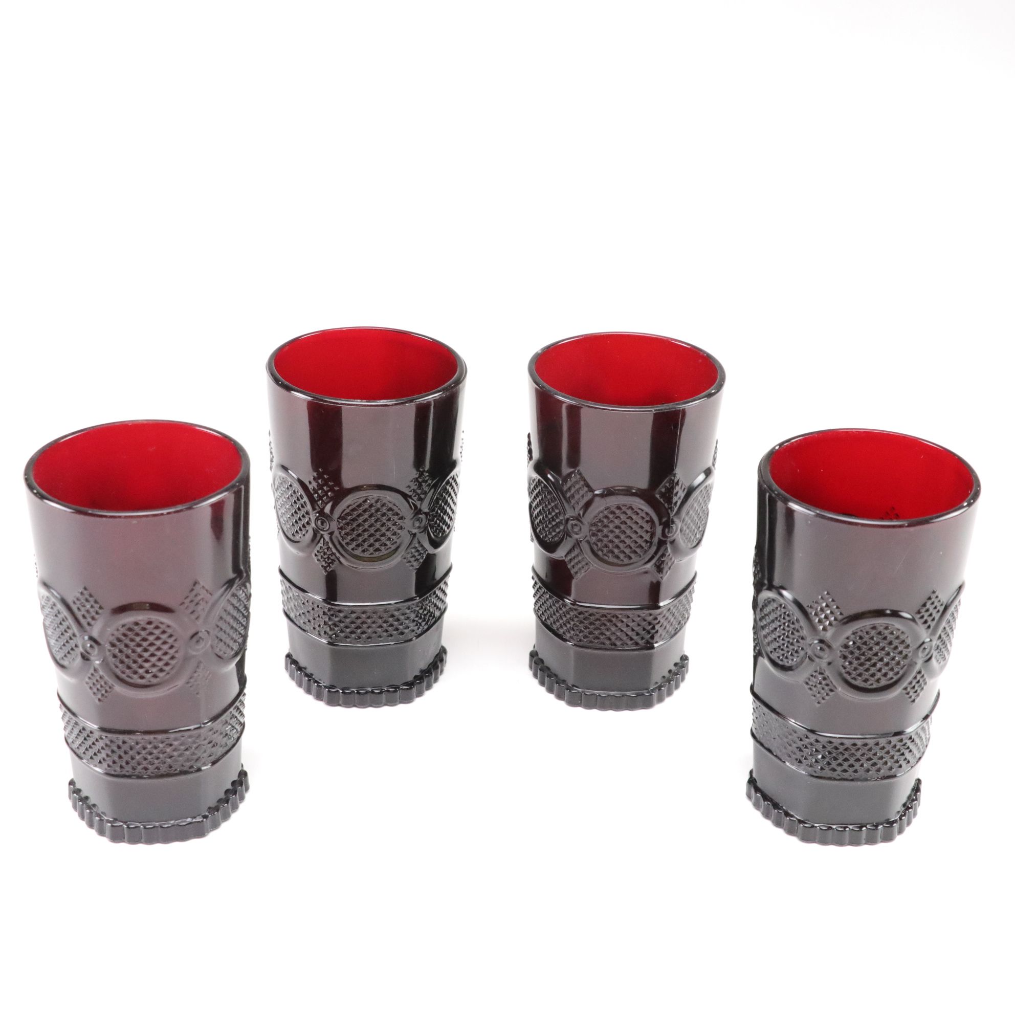 "Cape Cod Ruby" Drinking Glass and Stemware Set Including Tumblers, 1975-1992