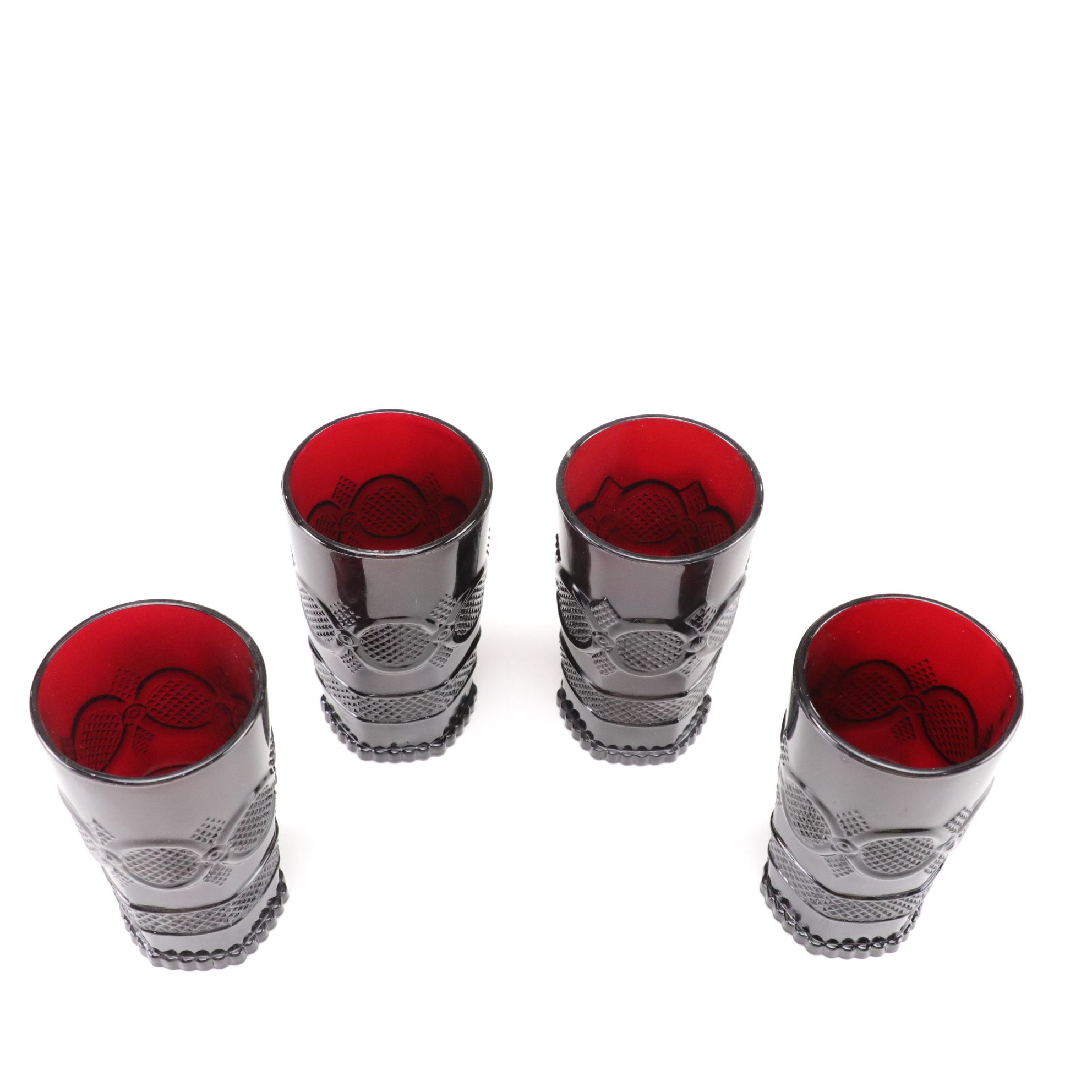 "Cape Cod Ruby" Drinking Glass and Stemware Set Including Tumblers, 1975-1992