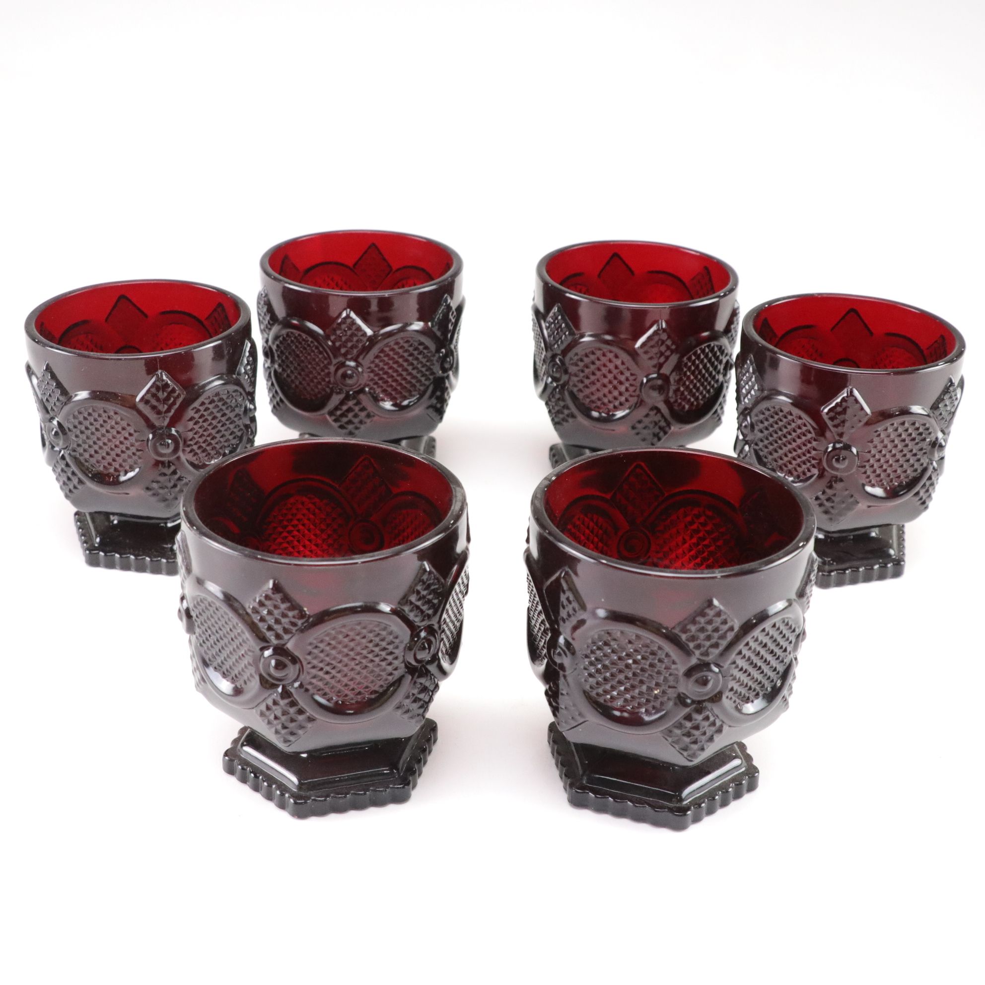 "Cape Cod Ruby" Drinking Glass and Stemware Set Including Tumblers, 1975-1992