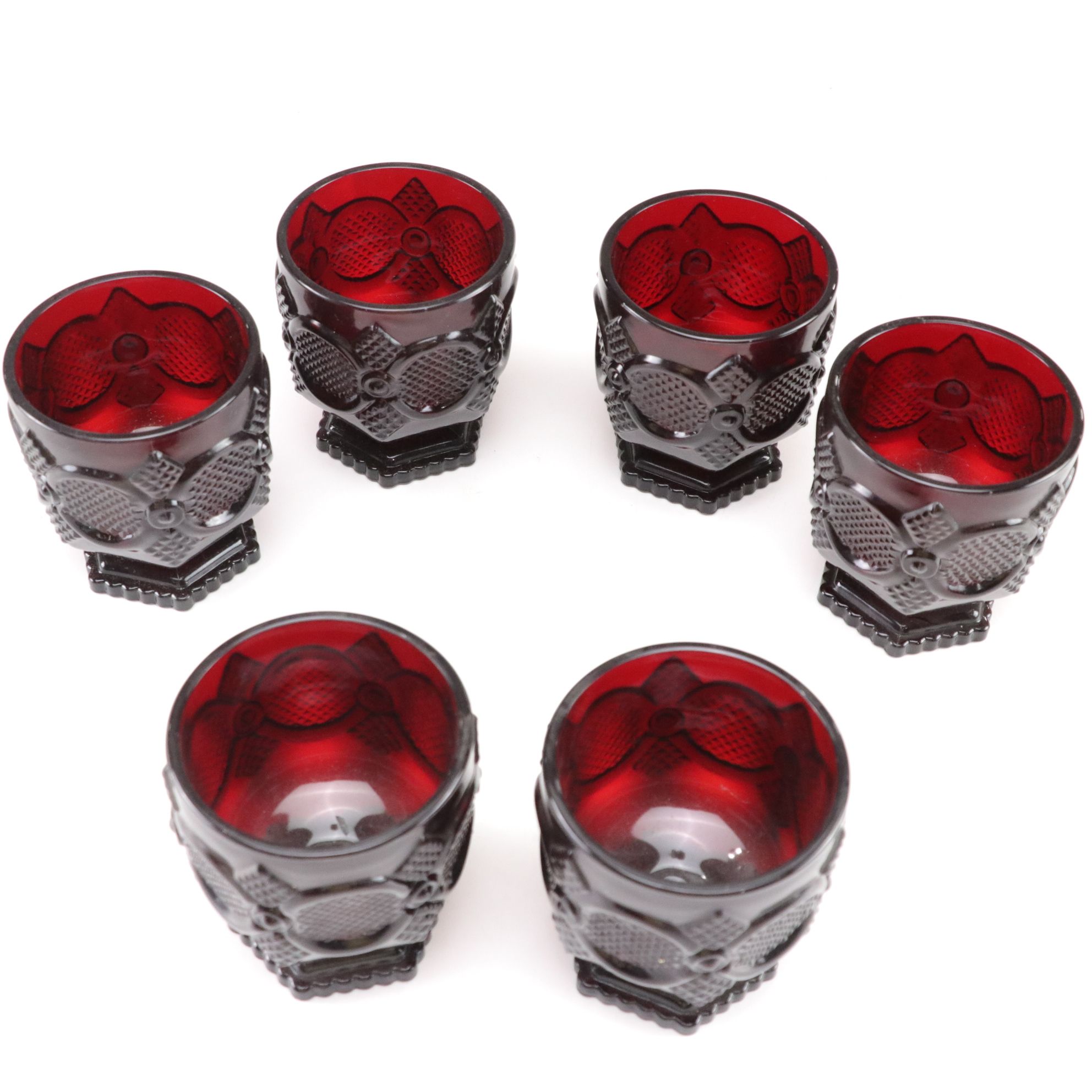 "Cape Cod Ruby" Drinking Glass and Stemware Set Including Tumblers, 1975-1992