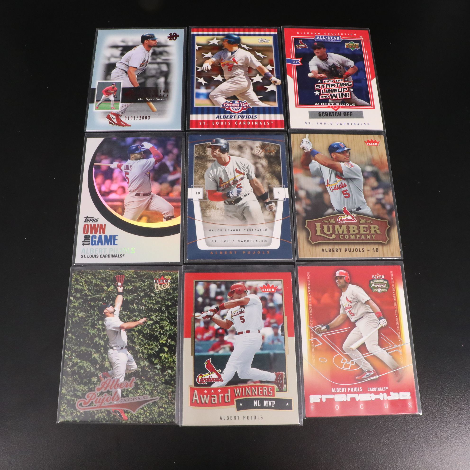 Albert Pujols Baseball Cards Featuring Rookie, Inserts, and More, 2000s-2010s