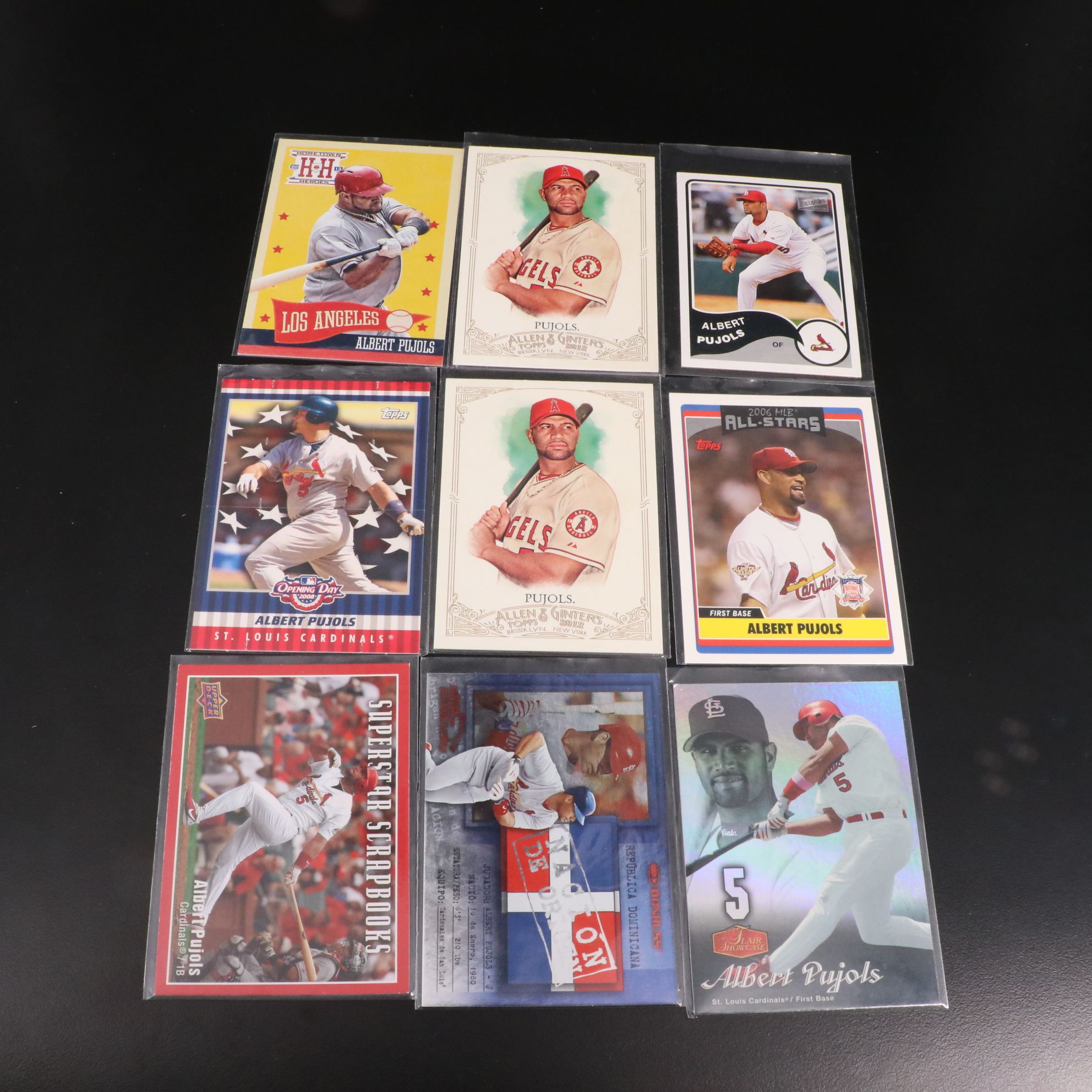 Albert Pujols Baseball Cards Featuring Rookie, Inserts, and More, 2000s-2010s