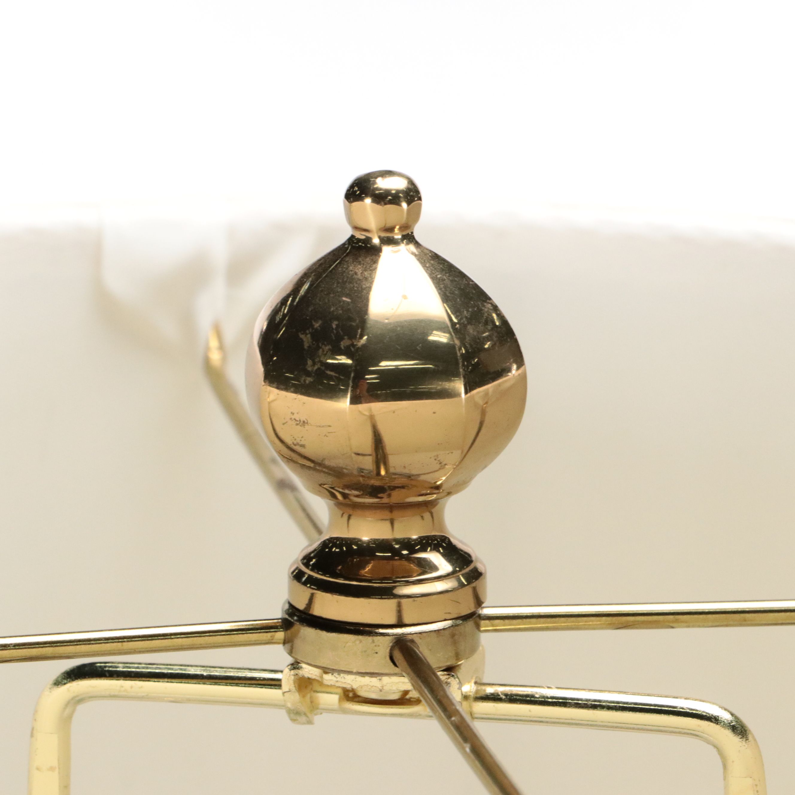 Chinese Porcelain Blue and White Ginger Jar Table Lamp with Silk Pleat Shades