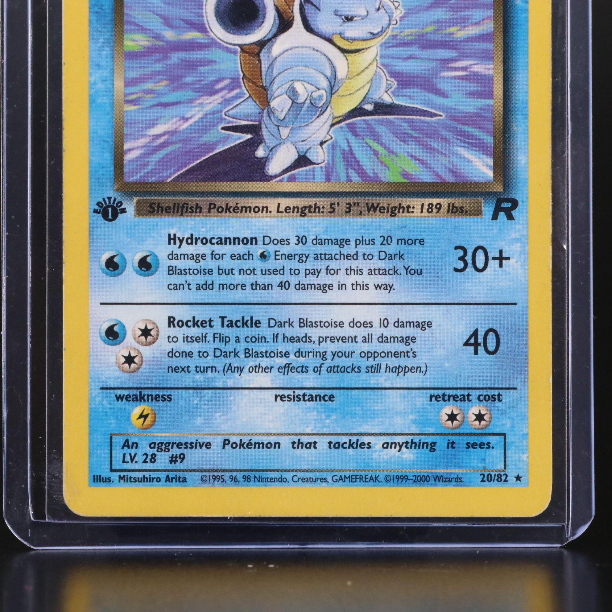 Team Rocket Dark Blastoise 1st Edition Pokémon Card