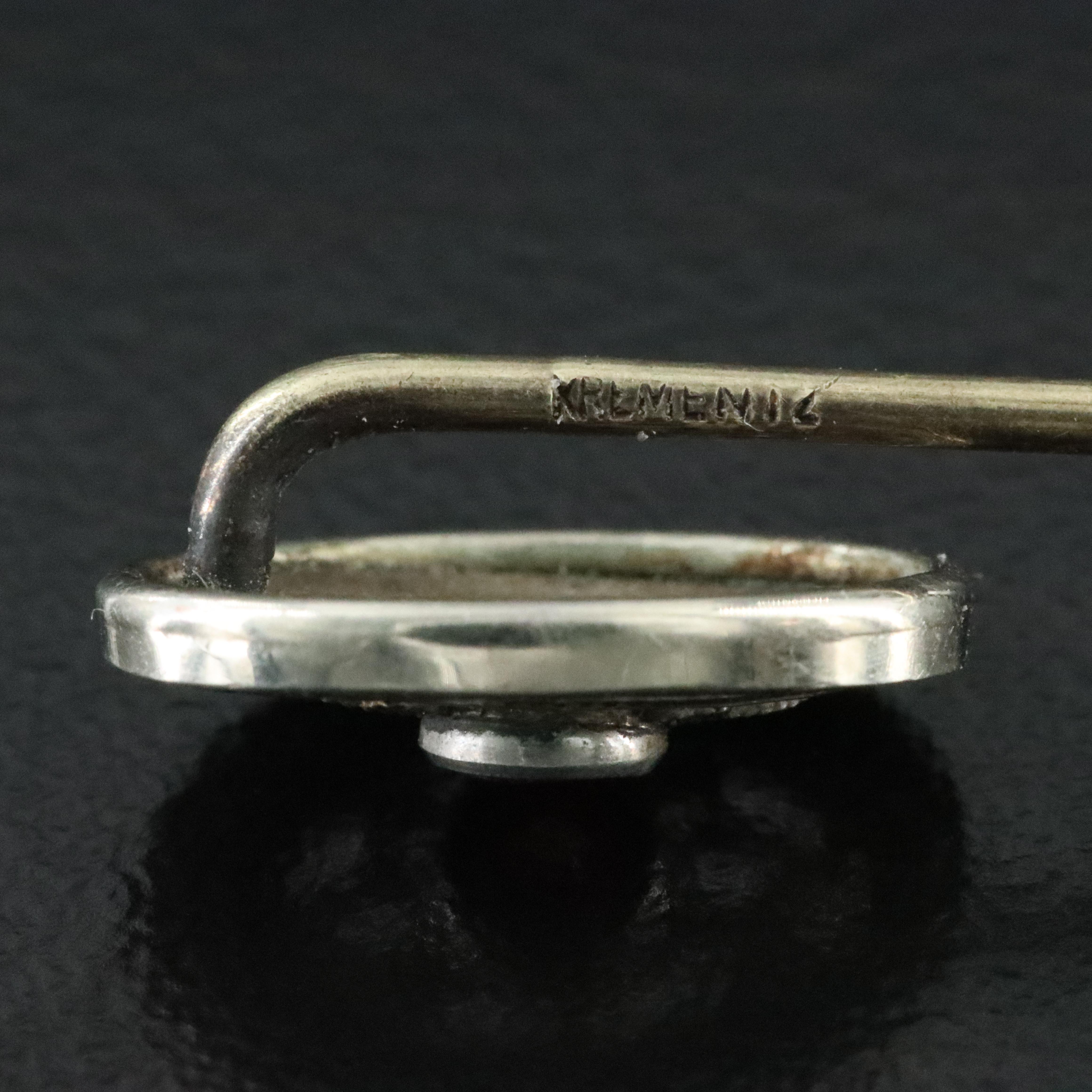 Antique and Vintage 10K Faux Pearl Wheat, Garnet, Glass and Krementz Stickpins