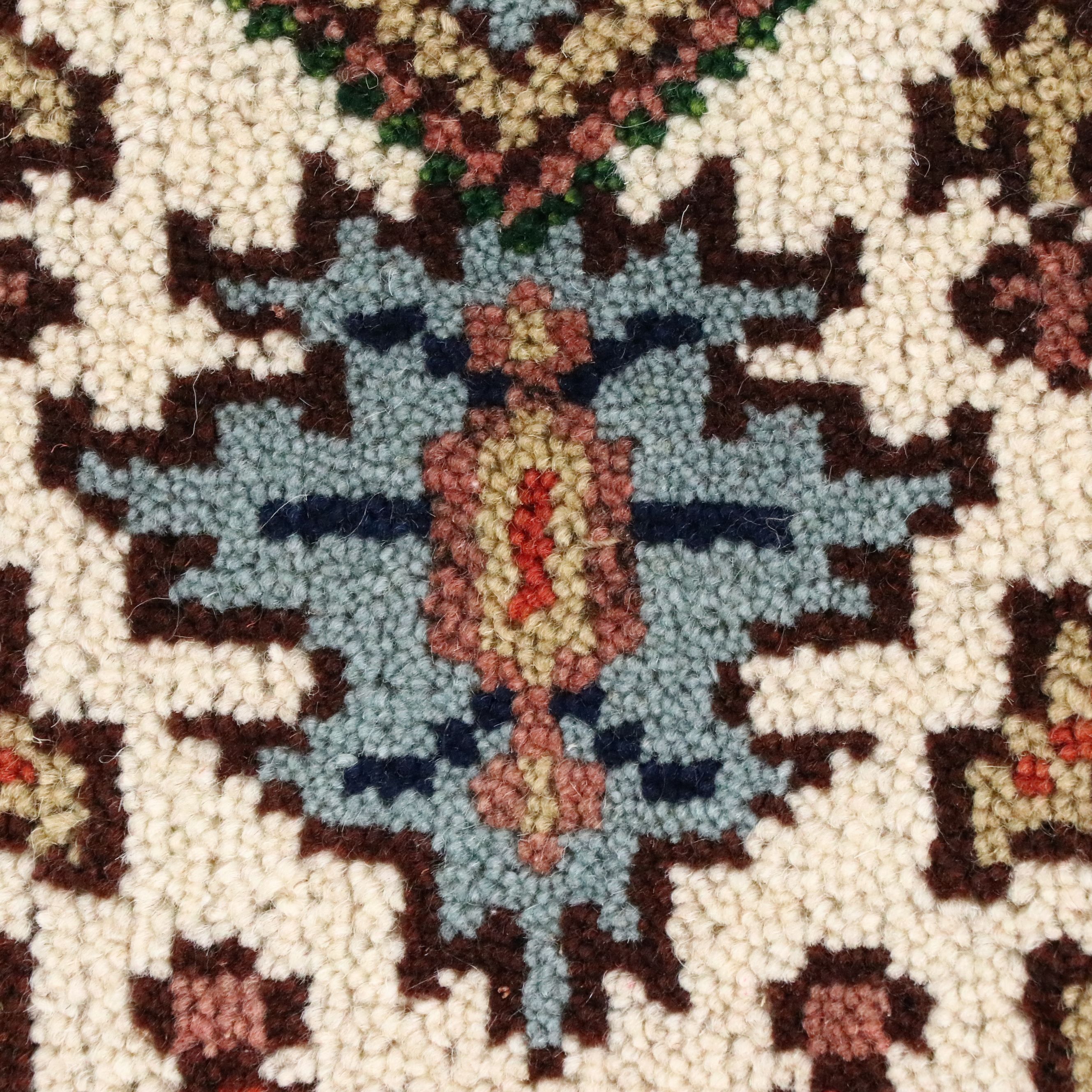 2'8 x 8'4 Hand-Knotted Indo-Persian Serapi Carpet Runner