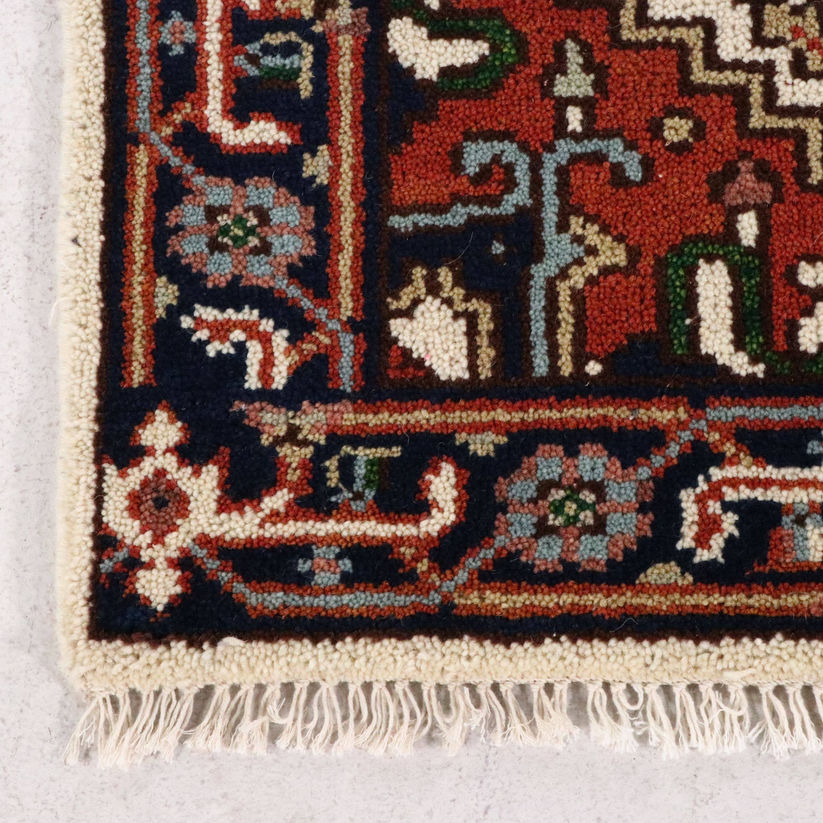 2'8 x 8'4 Hand-Knotted Indo-Persian Serapi Carpet Runner