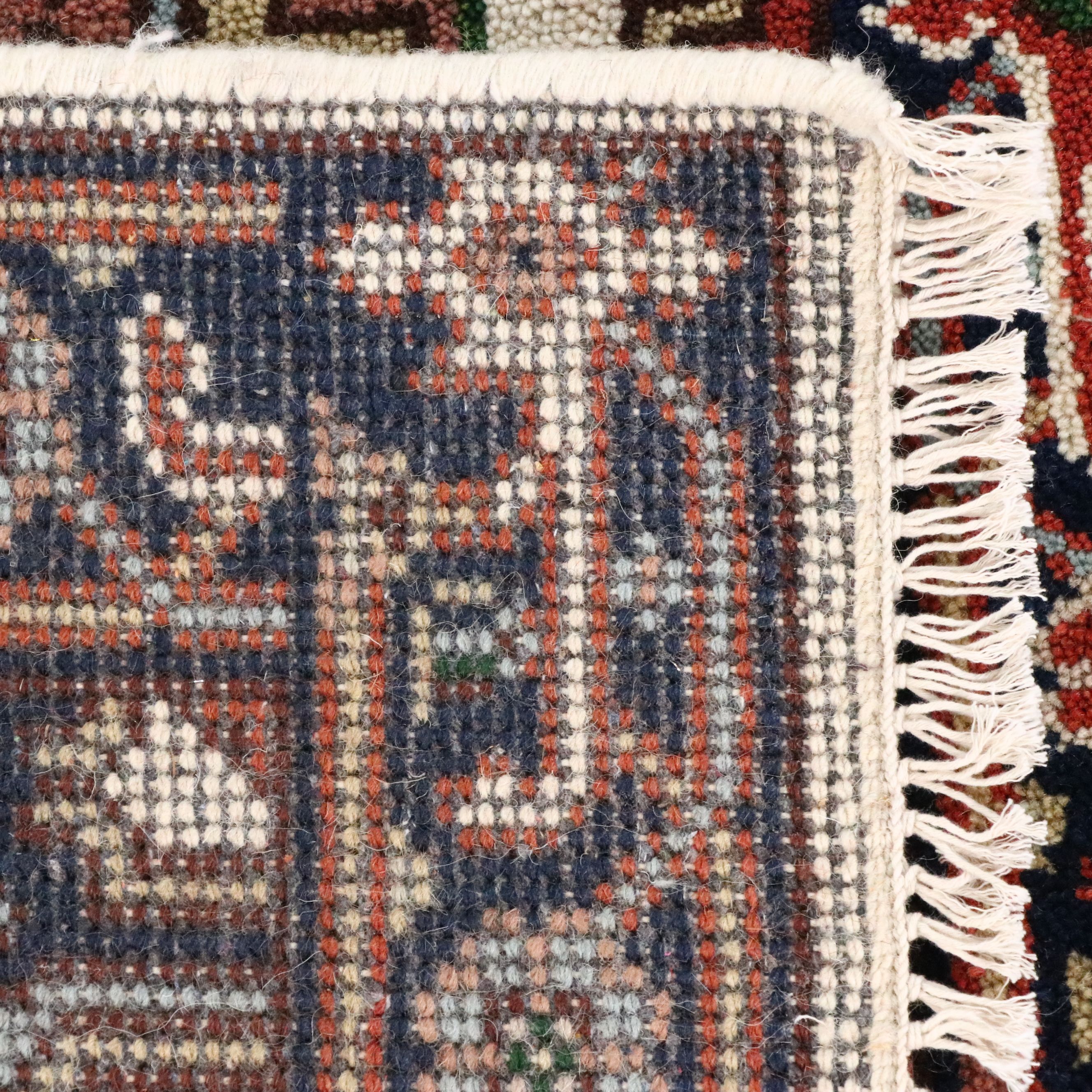 2'8 x 8'4 Hand-Knotted Indo-Persian Serapi Carpet Runner