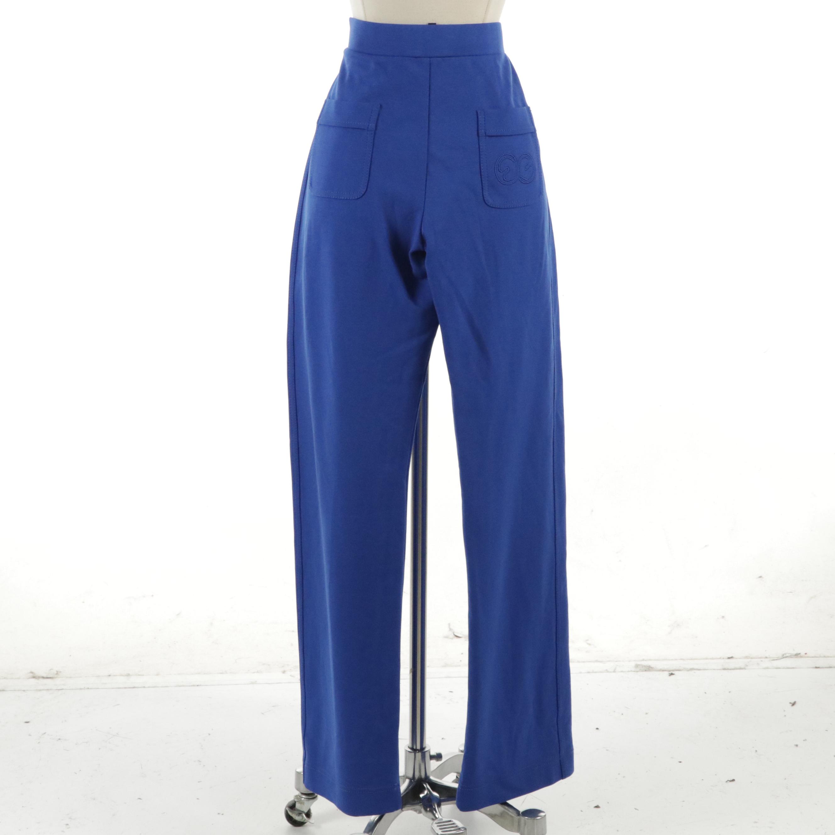 Escada Sport Royal Blue Stretch Cotton Sweatpants