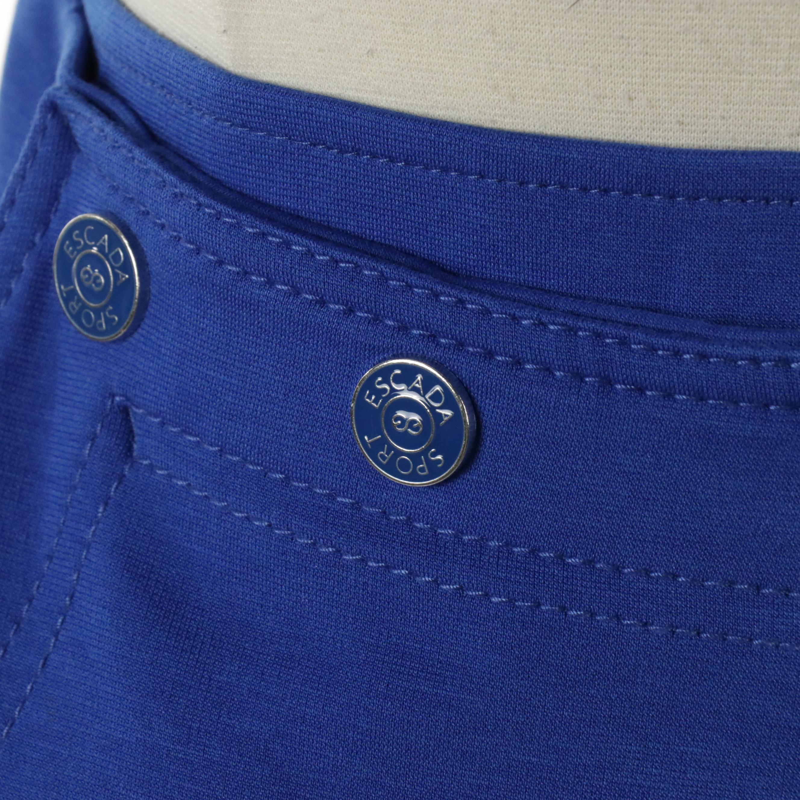 Escada Sport Royal Blue Stretch Cotton Sweatpants