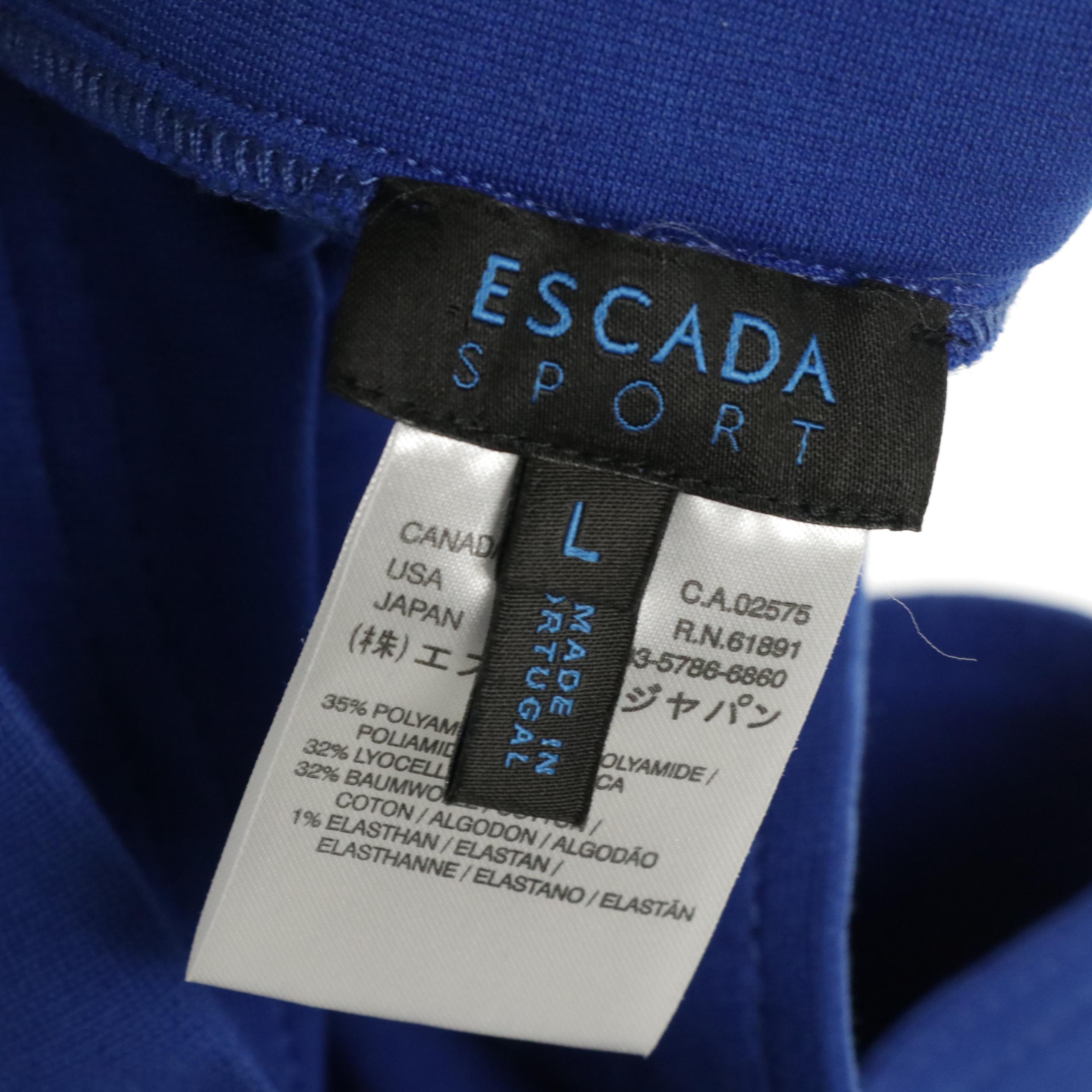 Escada Sport Royal Blue Stretch Cotton Sweatpants