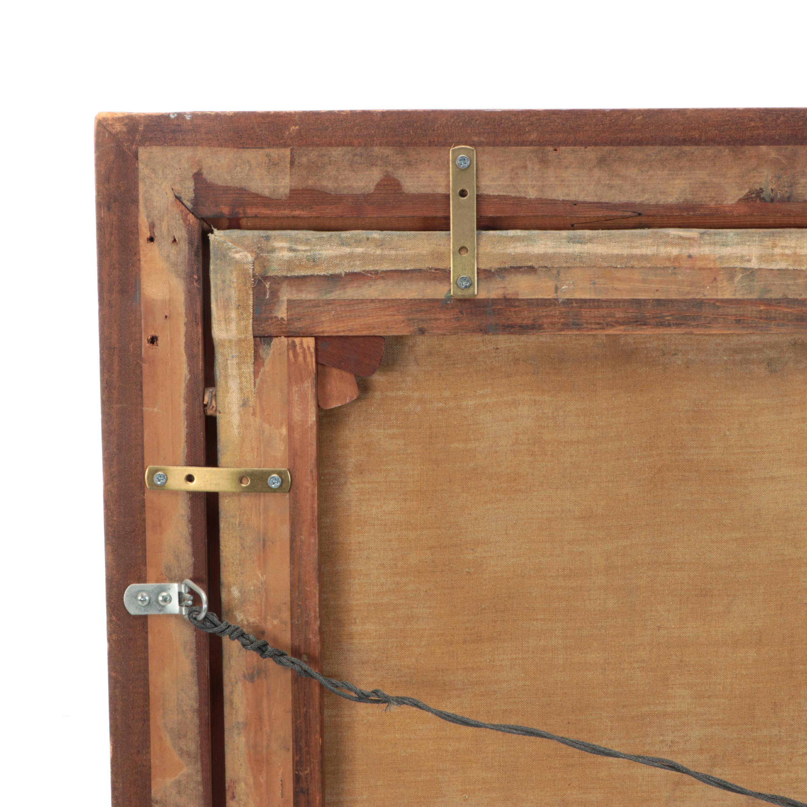 Antique Chinese Export Oil Painting of Birds, 19th Century