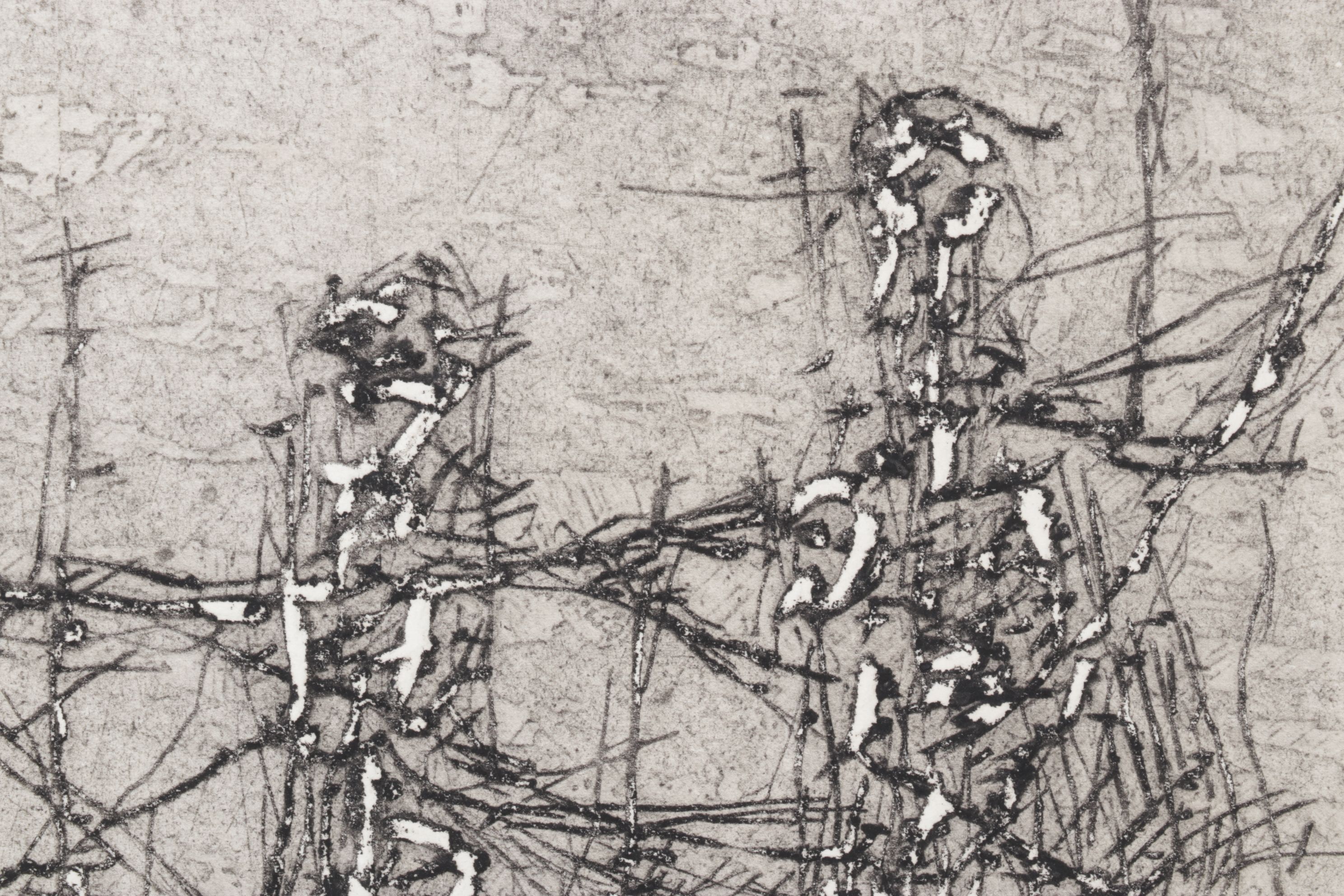 Hermann Ober Abstract Expressionist Etching "Dance", 1961