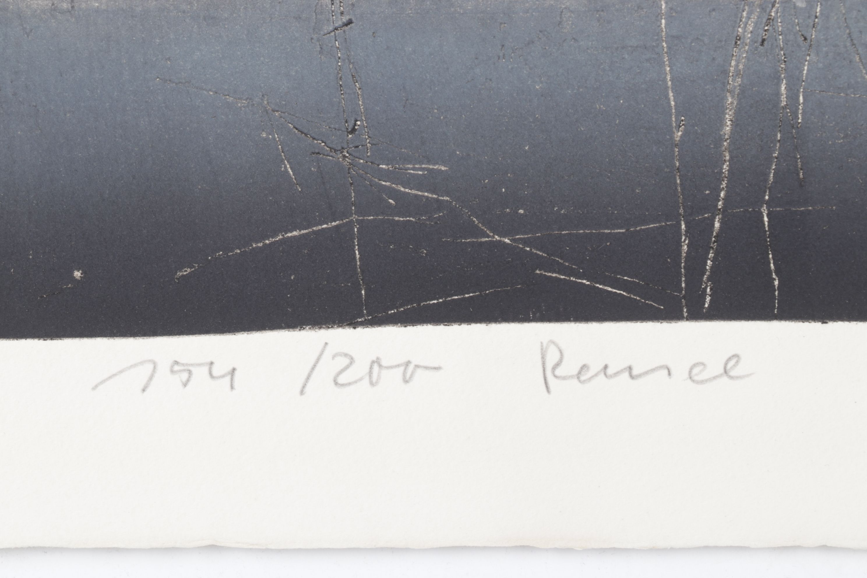 Hermann Ober Abstract Expressionist Etching "Dance", 1961