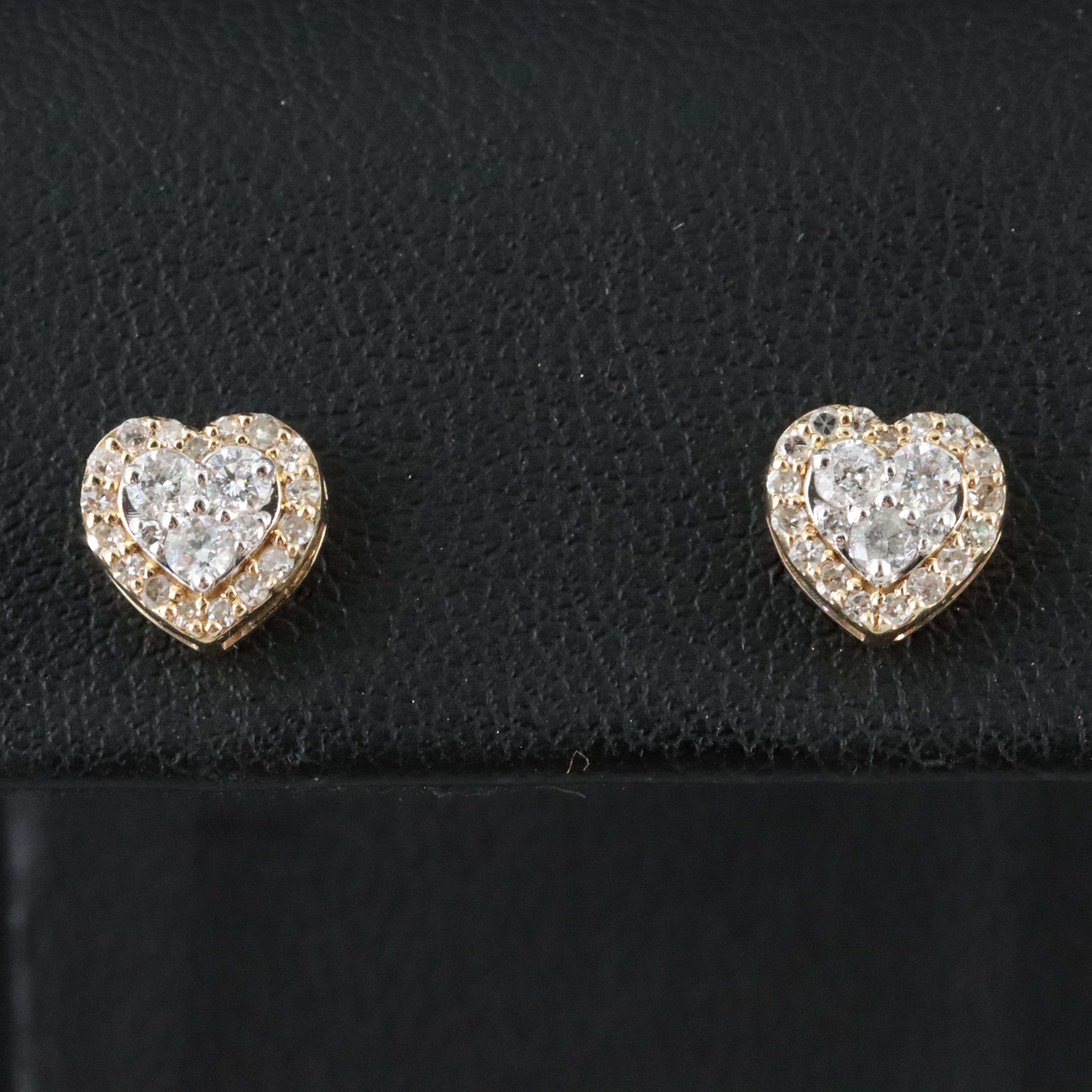 14K 0.37 CTW Diamond Heart Earrings