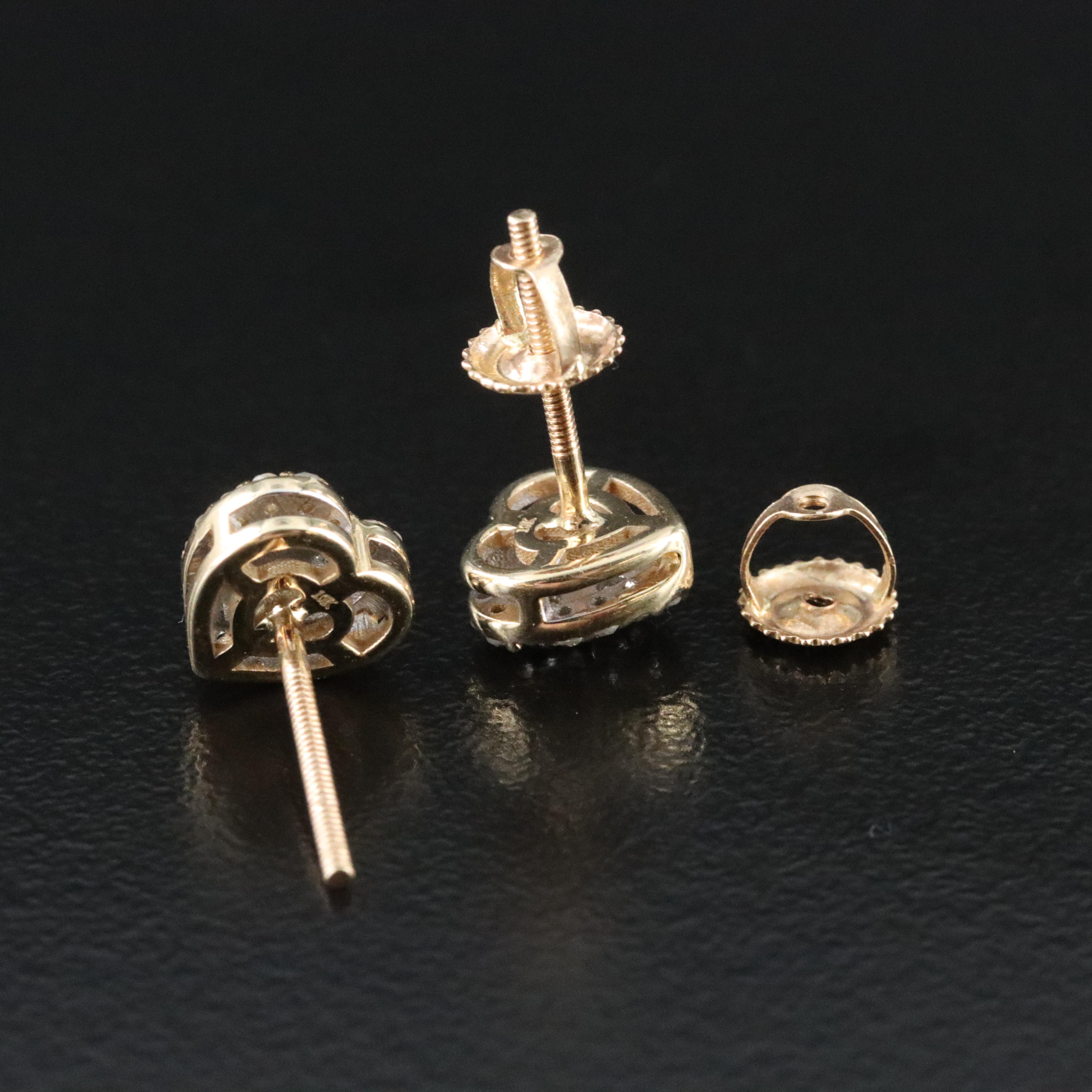 14K 0.37 CTW Diamond Heart Earrings