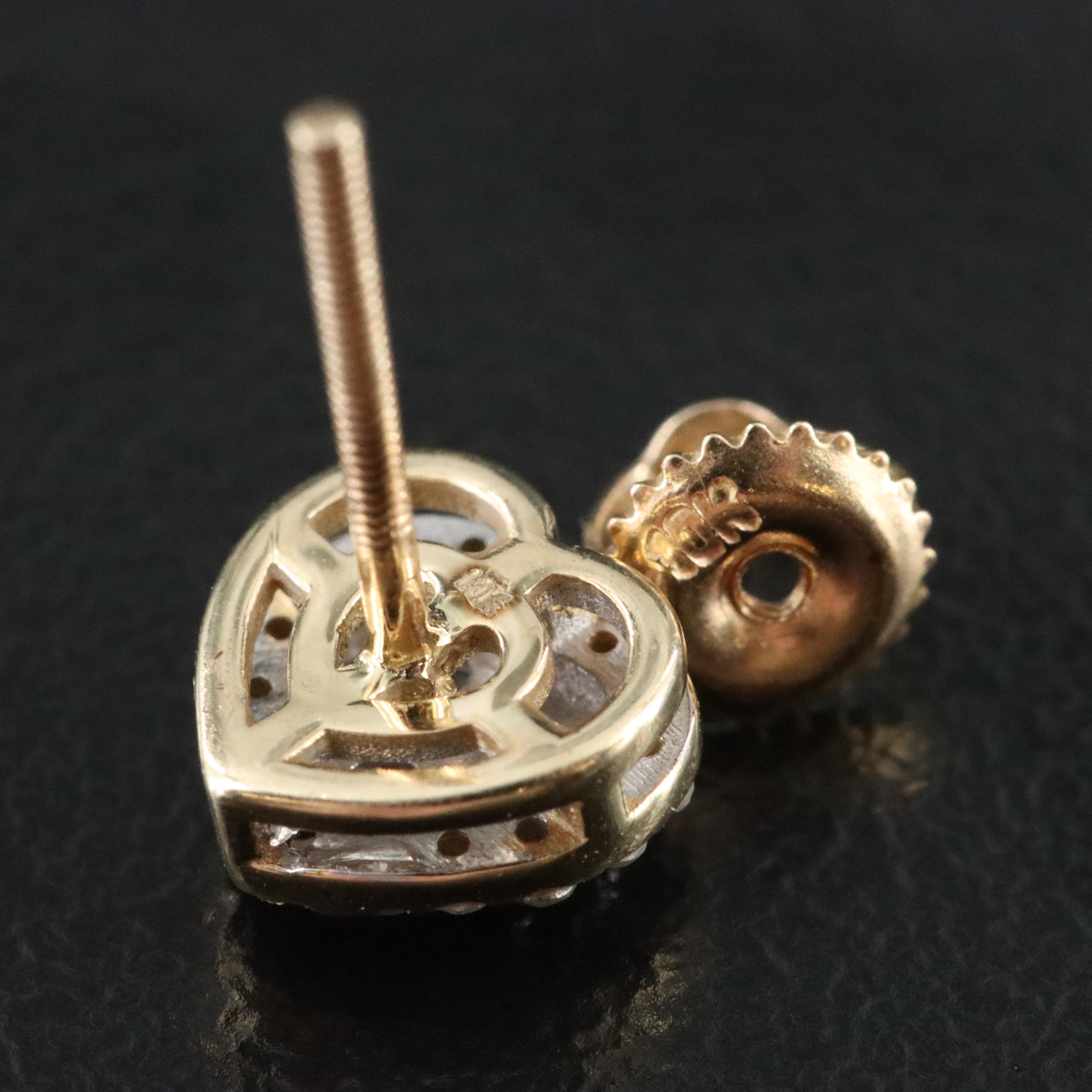 14K 0.37 CTW Diamond Heart Earrings