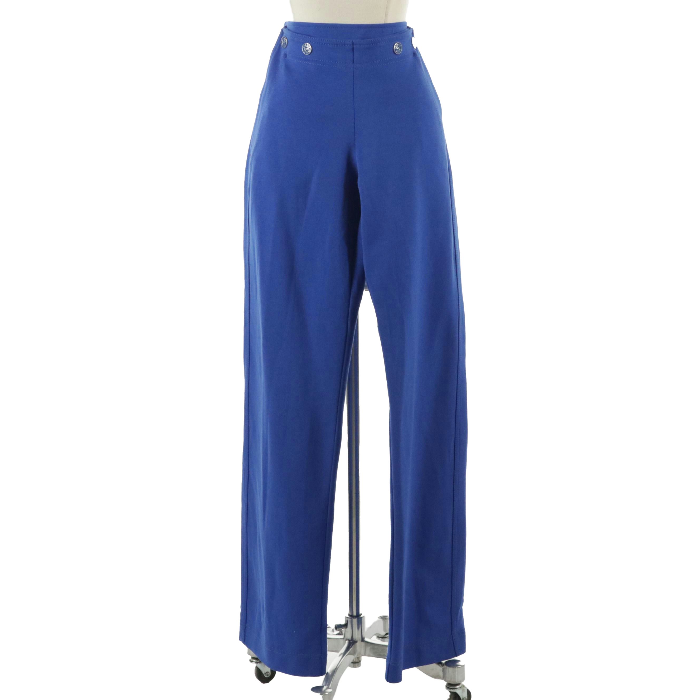 Escada Sport Royal Blue Stretch Cotton Sweatpants