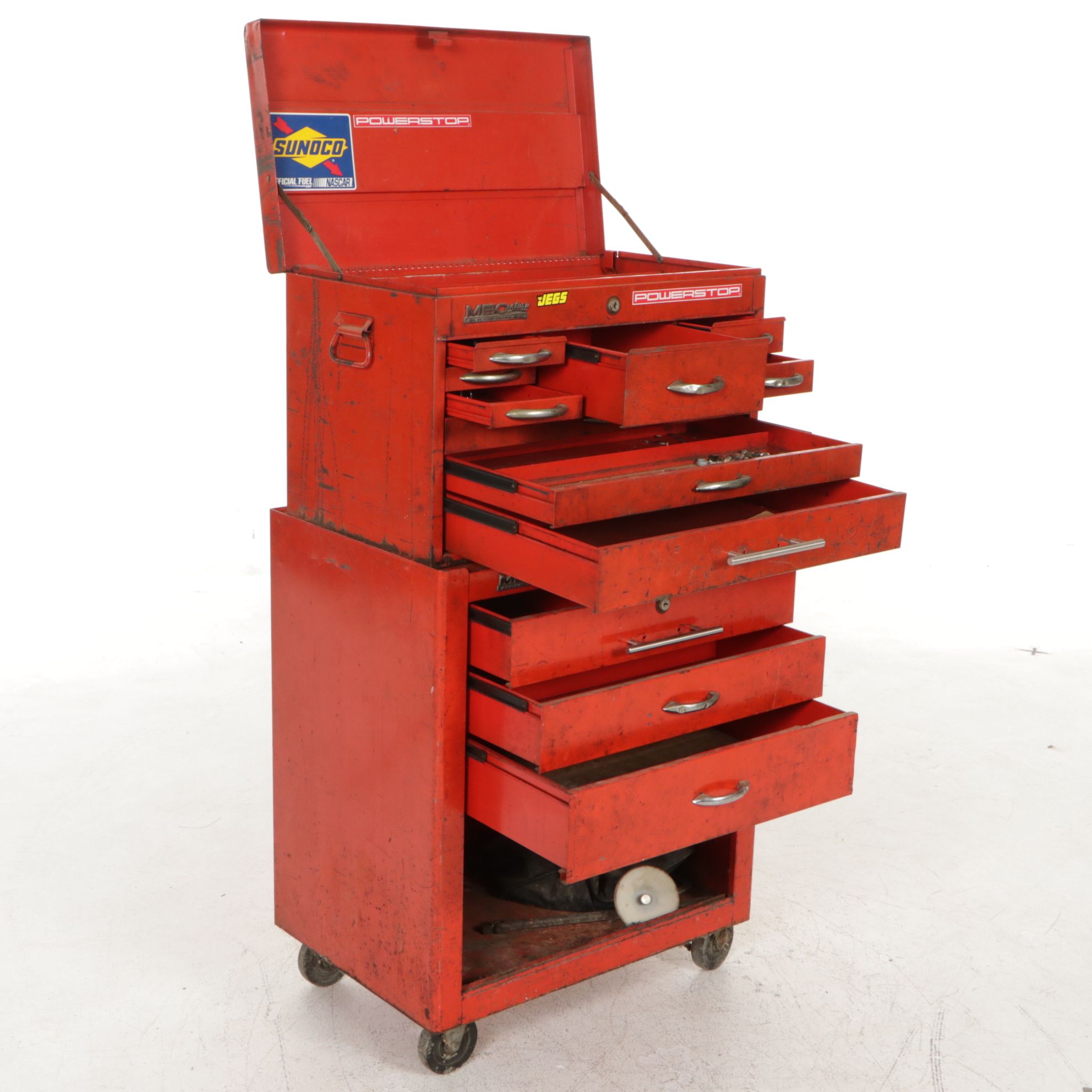 MBC Steel Two-Section Tool Box, Mid 20th Century