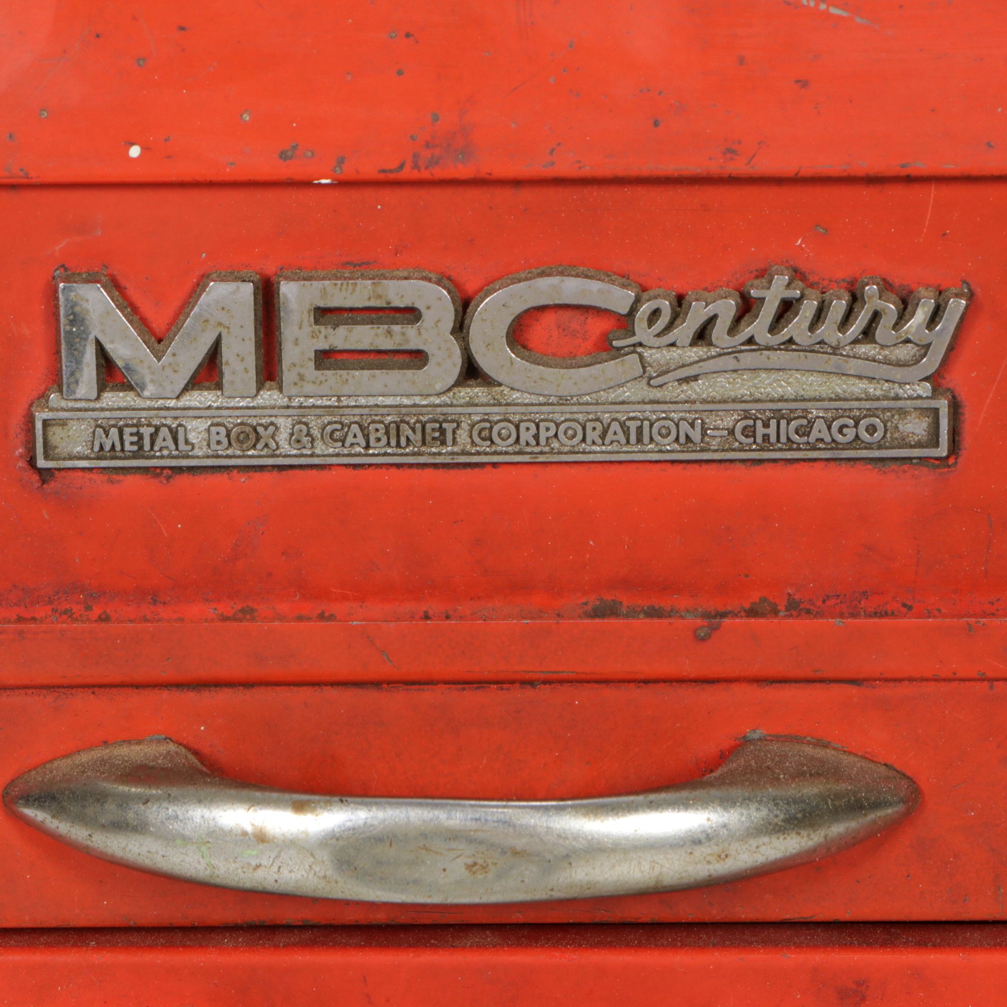 MBC Steel Two-Section Tool Box, Mid 20th Century