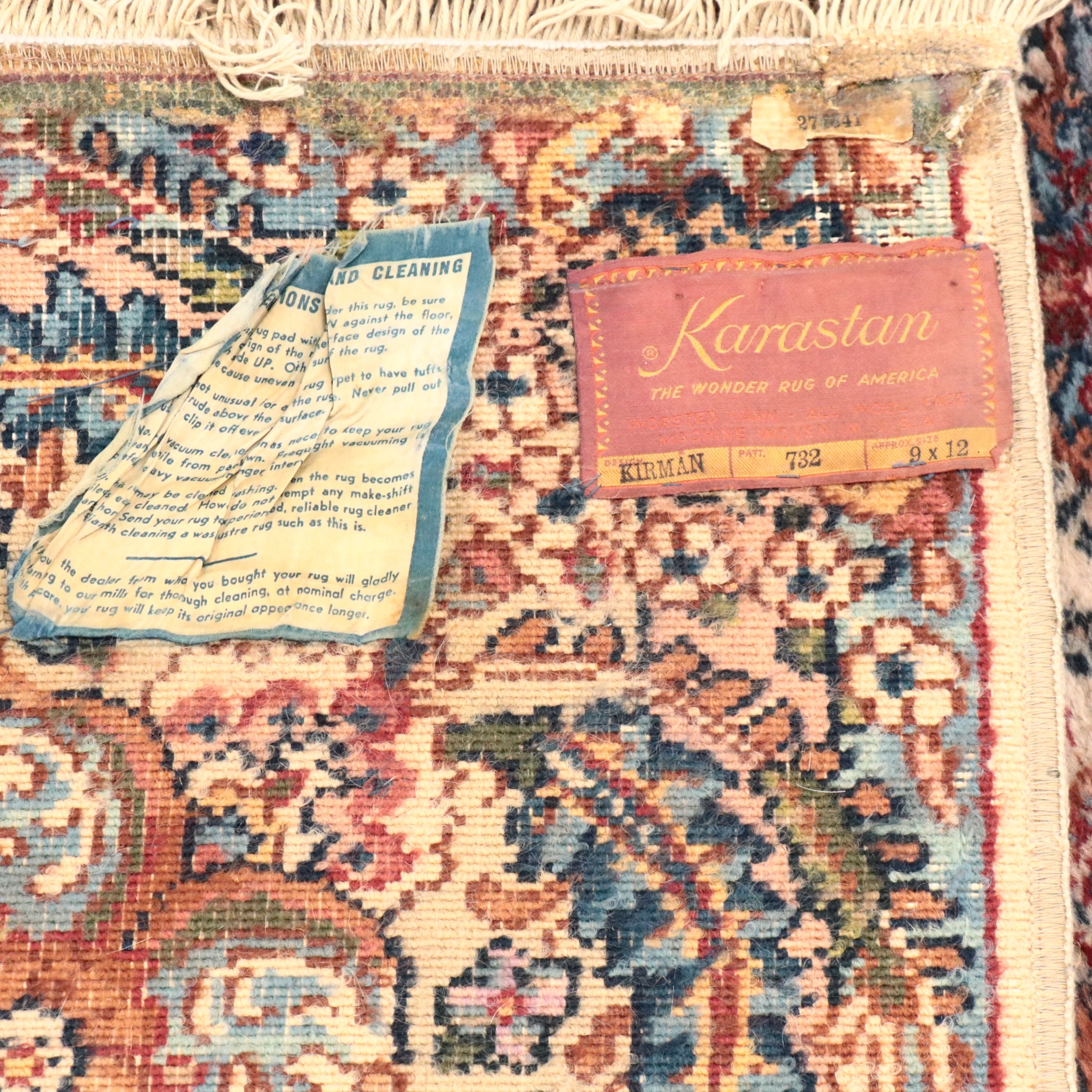 8'7 x 12'3 Machine Made Karastan "Kirman" Area Rug