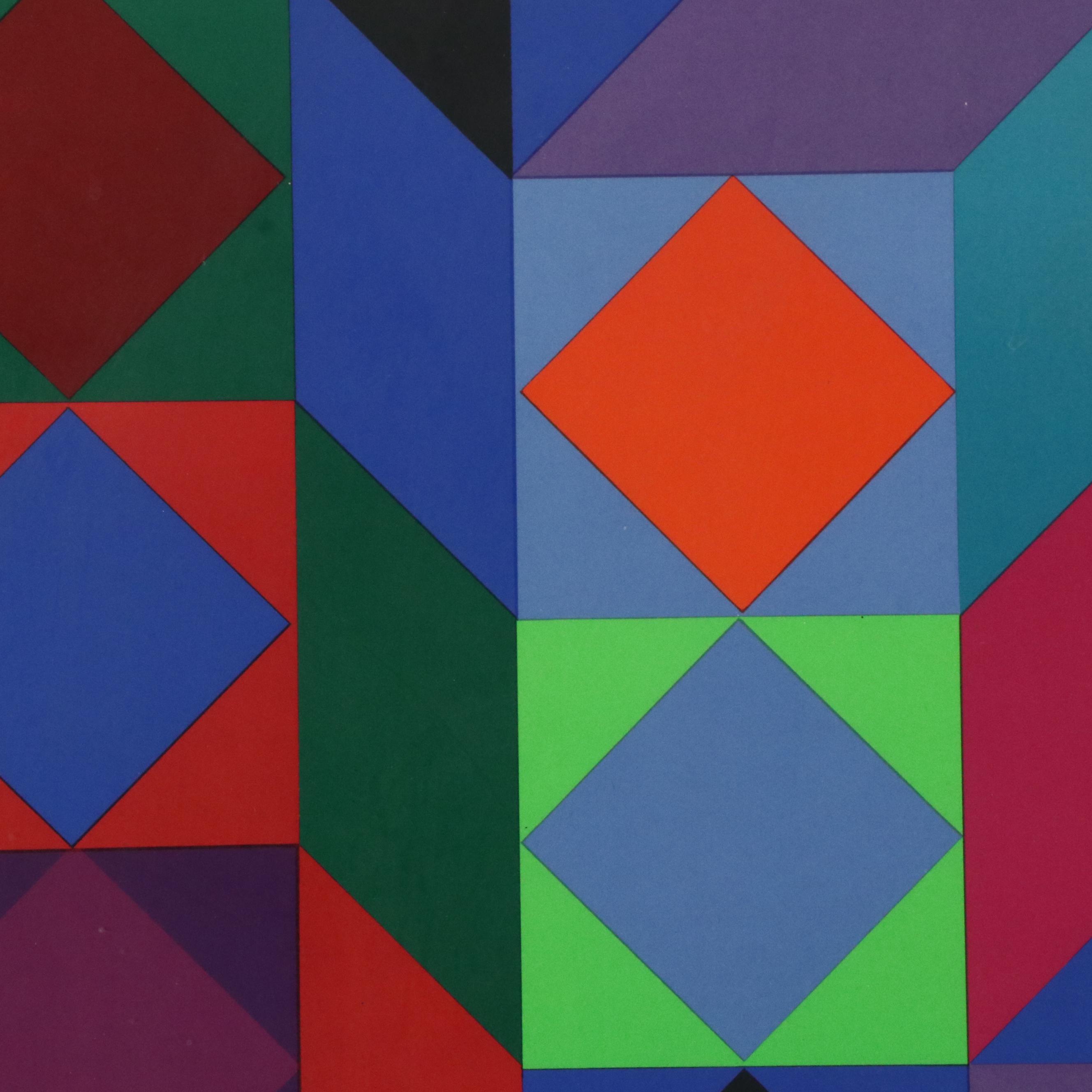 Victor Vasarely Lithographic Poster for 1972 Munich Olympics