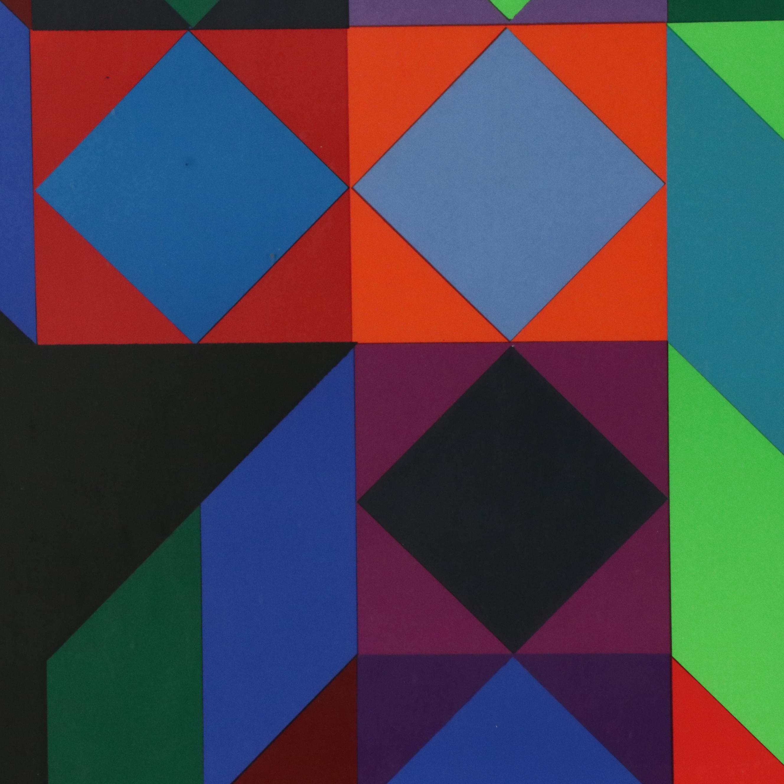Victor Vasarely Lithographic Poster for 1972 Munich Olympics