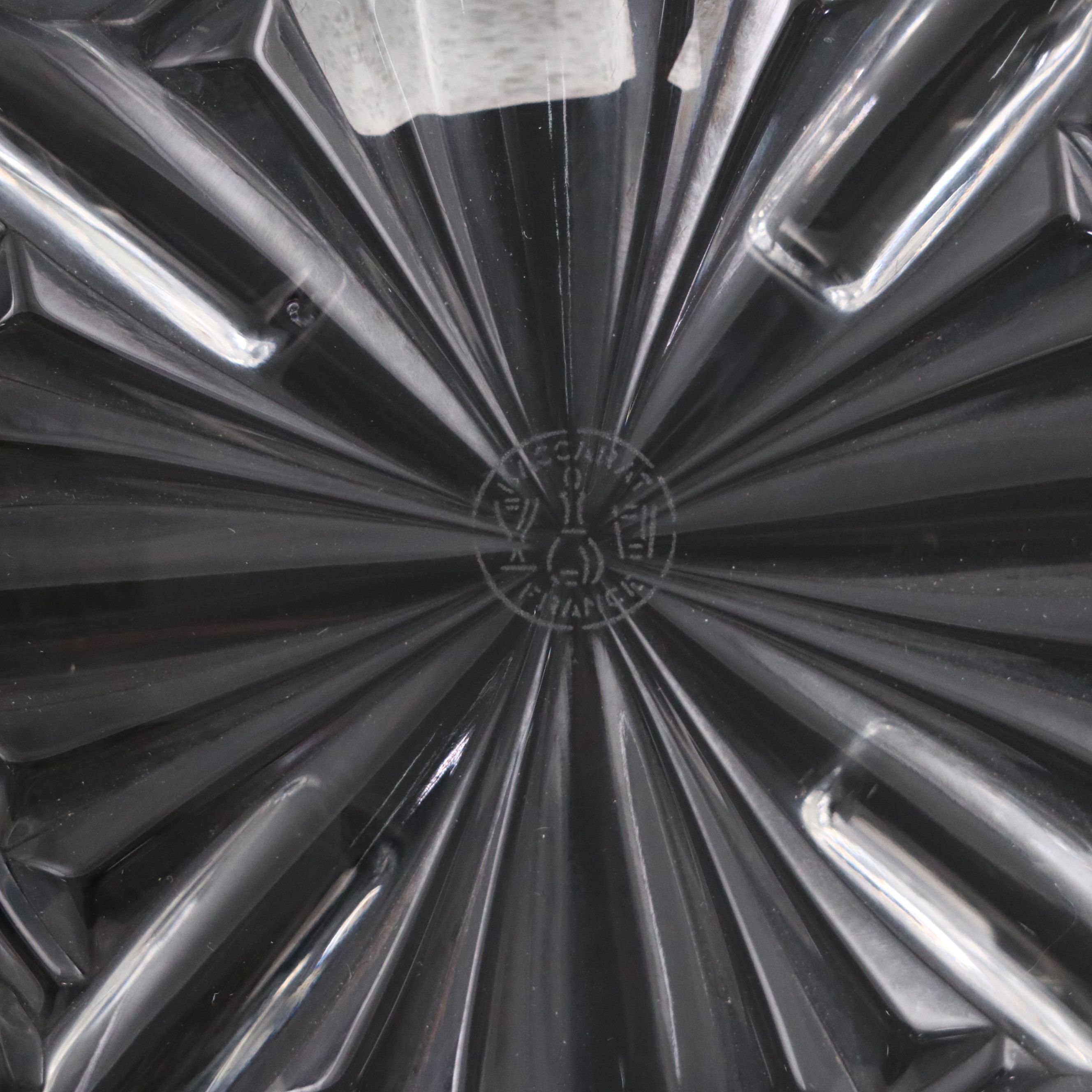 Baccarat "Rosace" Crystal Coaster, Orrefors Crystal Vase and Crystal Paperweight