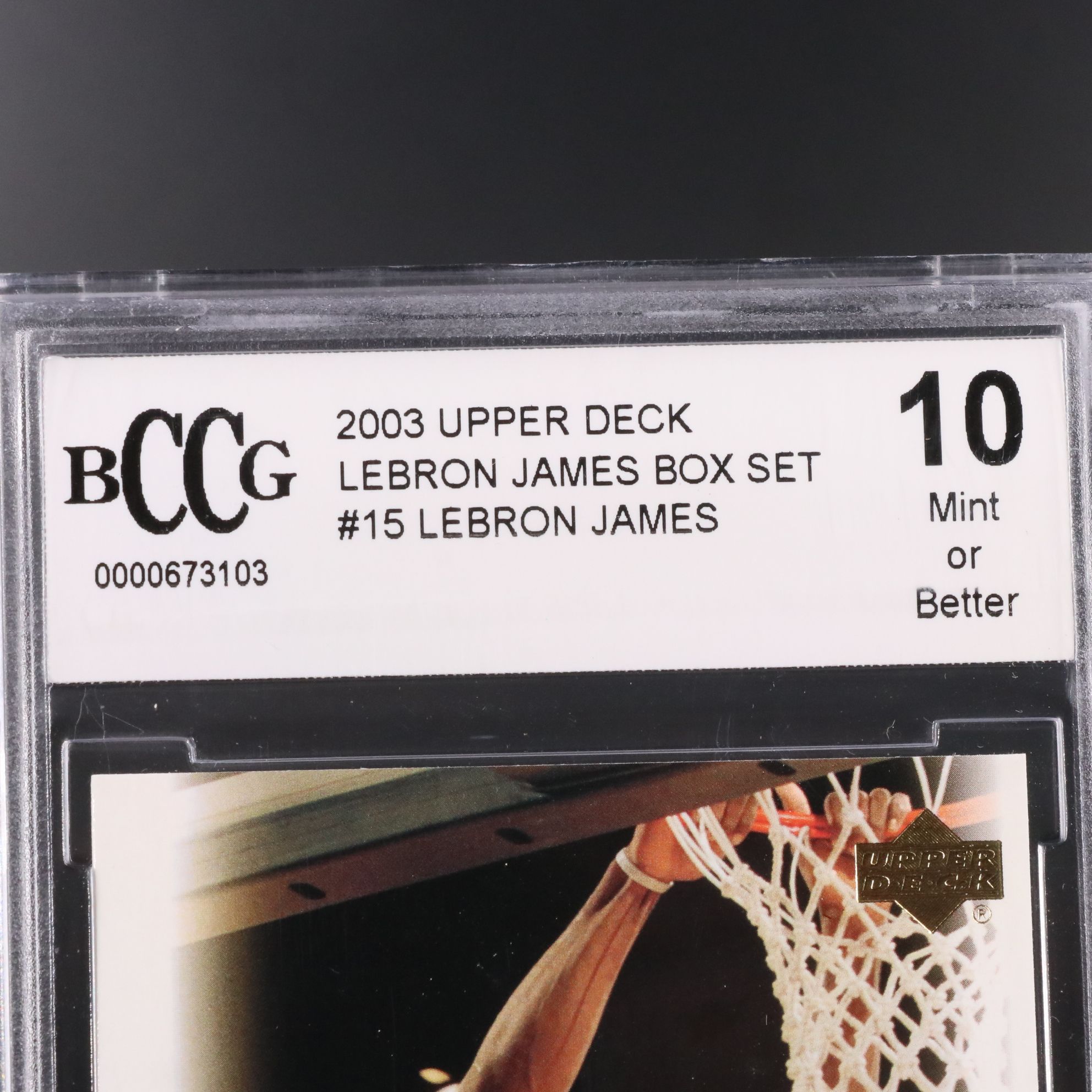 2003 Upper Deck LeBron James Box Set Basketball Card Graded BCCG 10