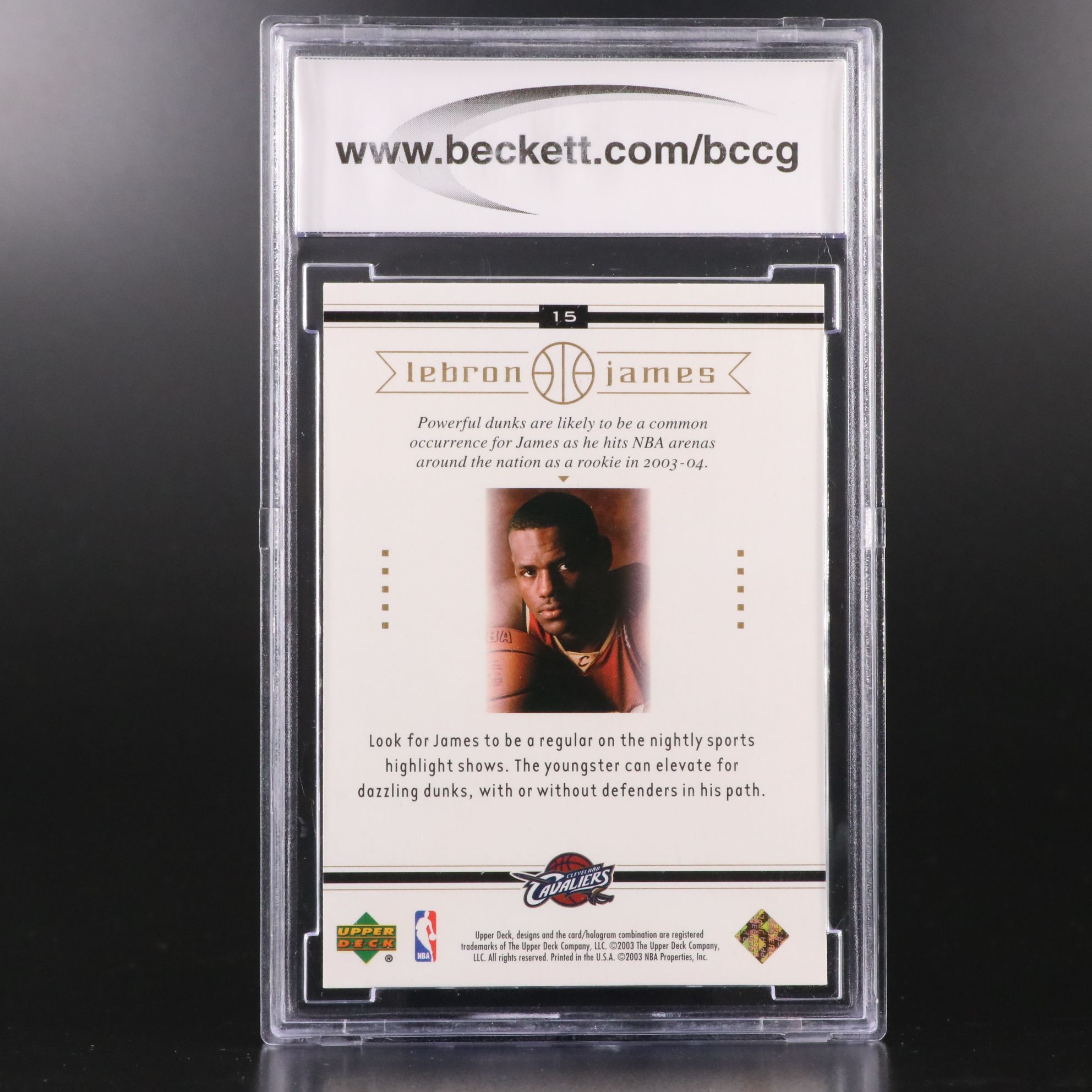 2003 Upper Deck LeBron James Box Set Basketball Card Graded BCCG 10