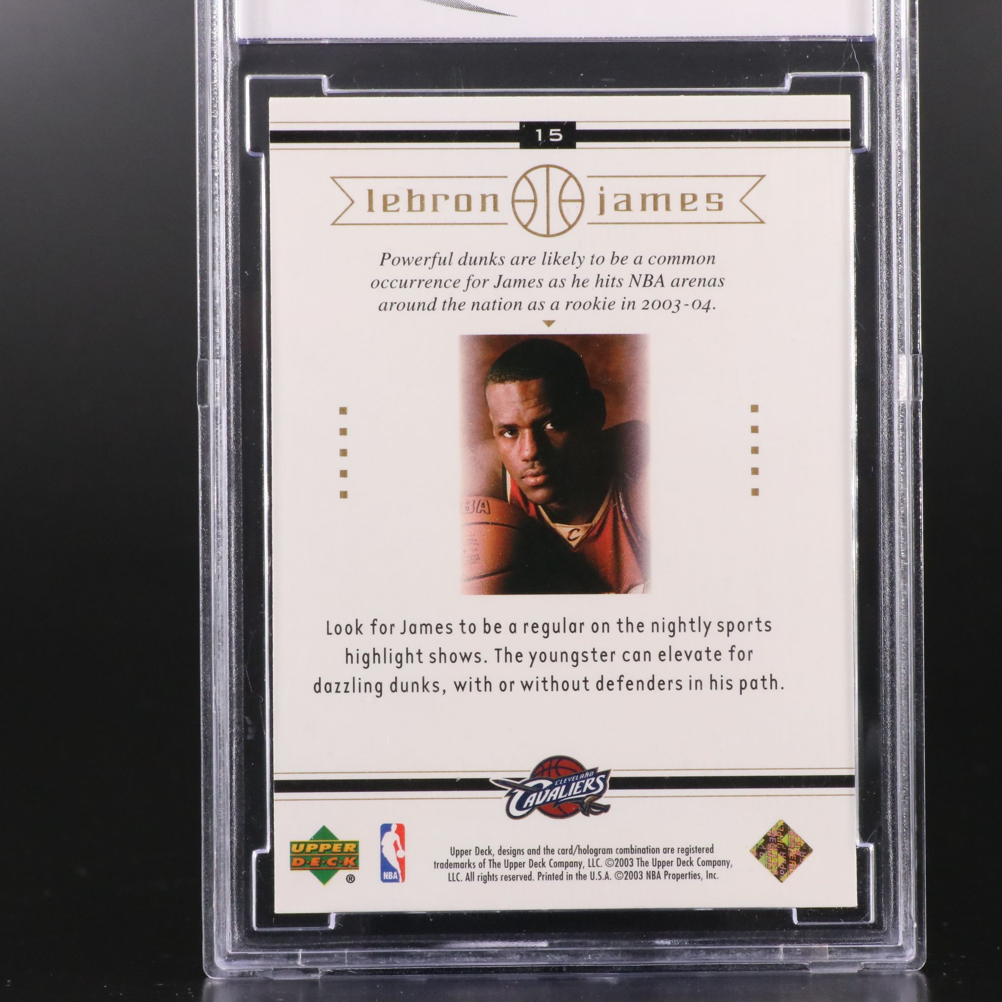 2003 Upper Deck LeBron James Box Set Basketball Card Graded BCCG 10