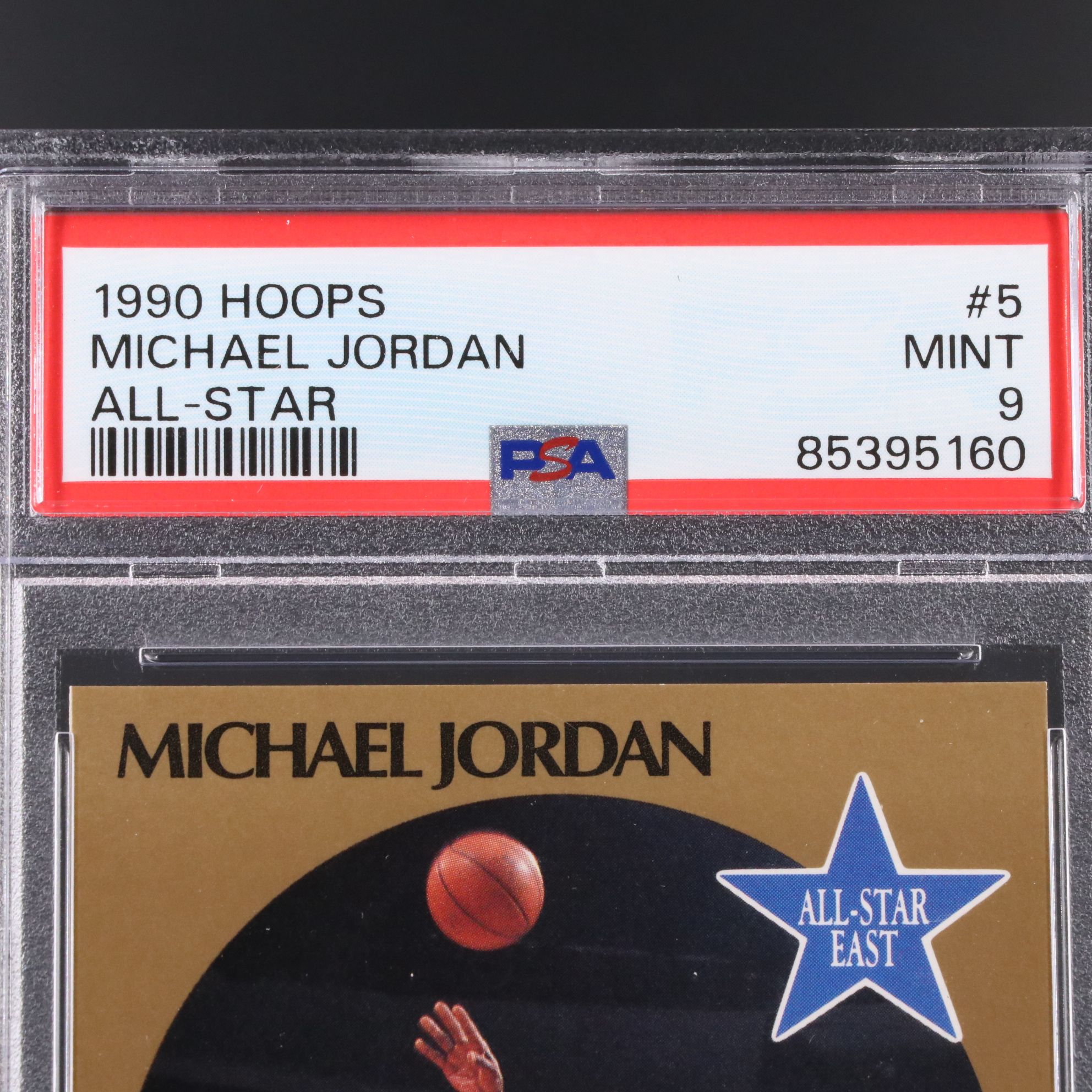 1990 NBA Hoops Michael Jordan All-Star Basketball Card Graded PSA 9