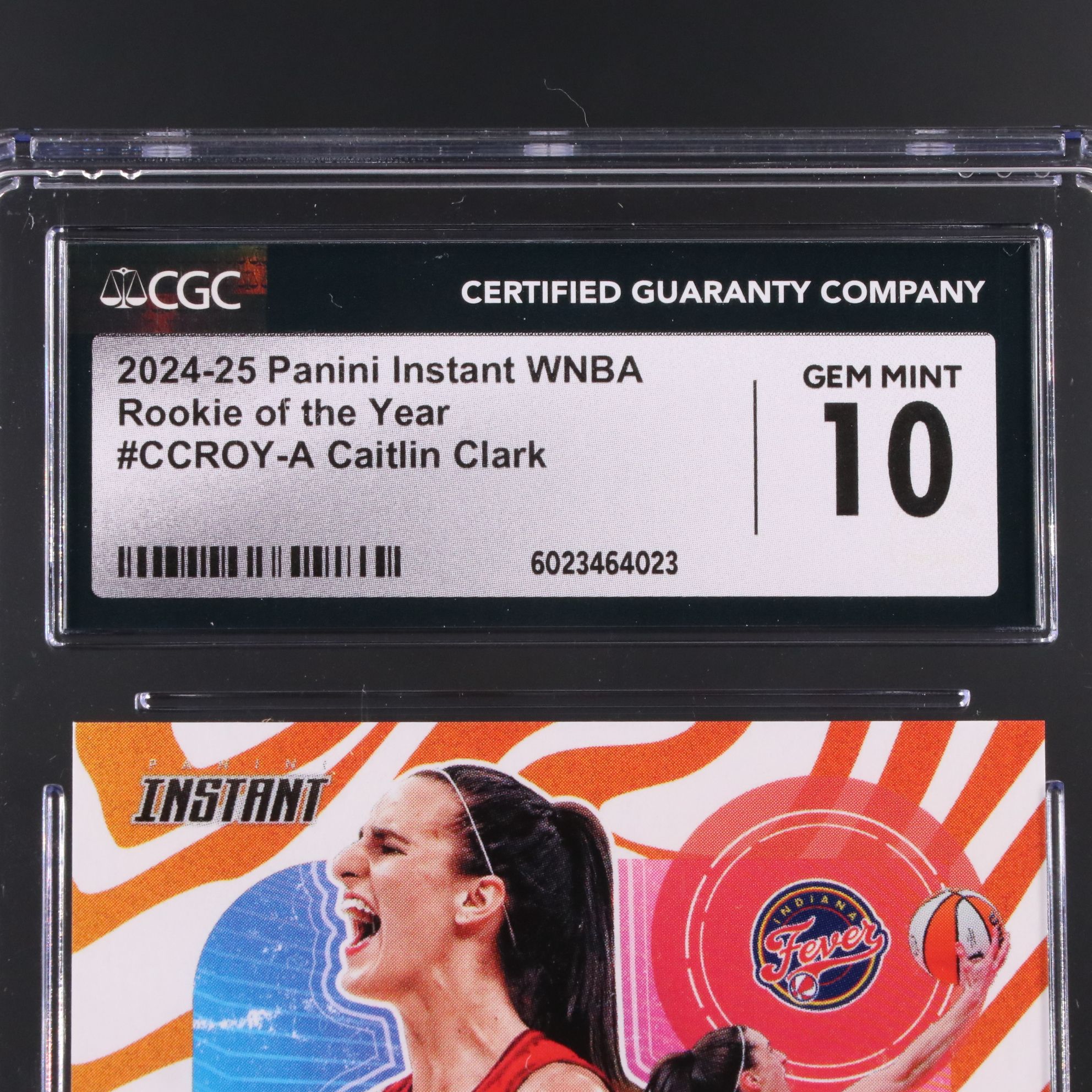 2024-25 Panini Instant Caitlin Clark Rookie of the Year Card Graded CGC 10