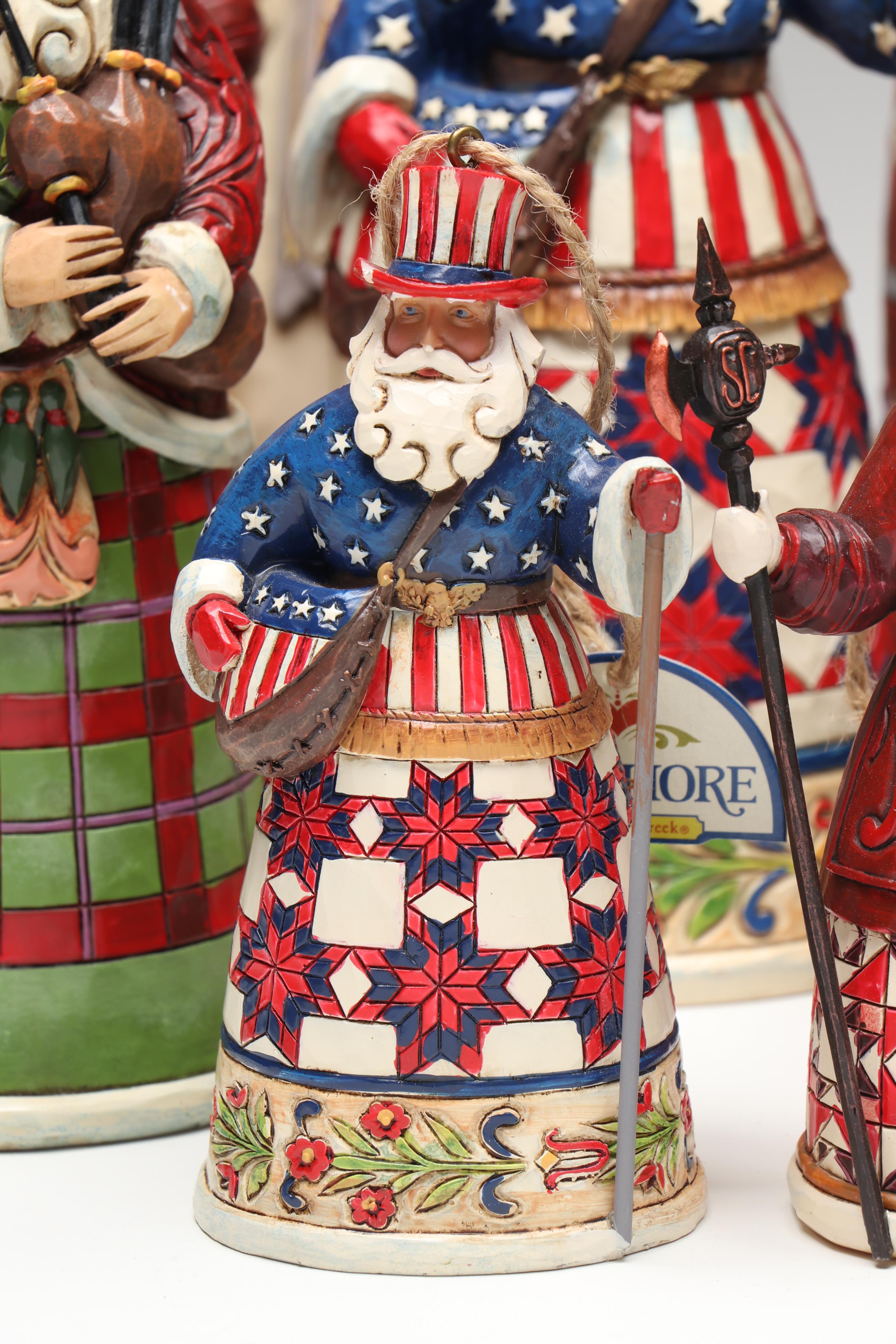 Jim Shore "Nature's Winter Wonders" and More Resin Santa Figurines and Ornaments