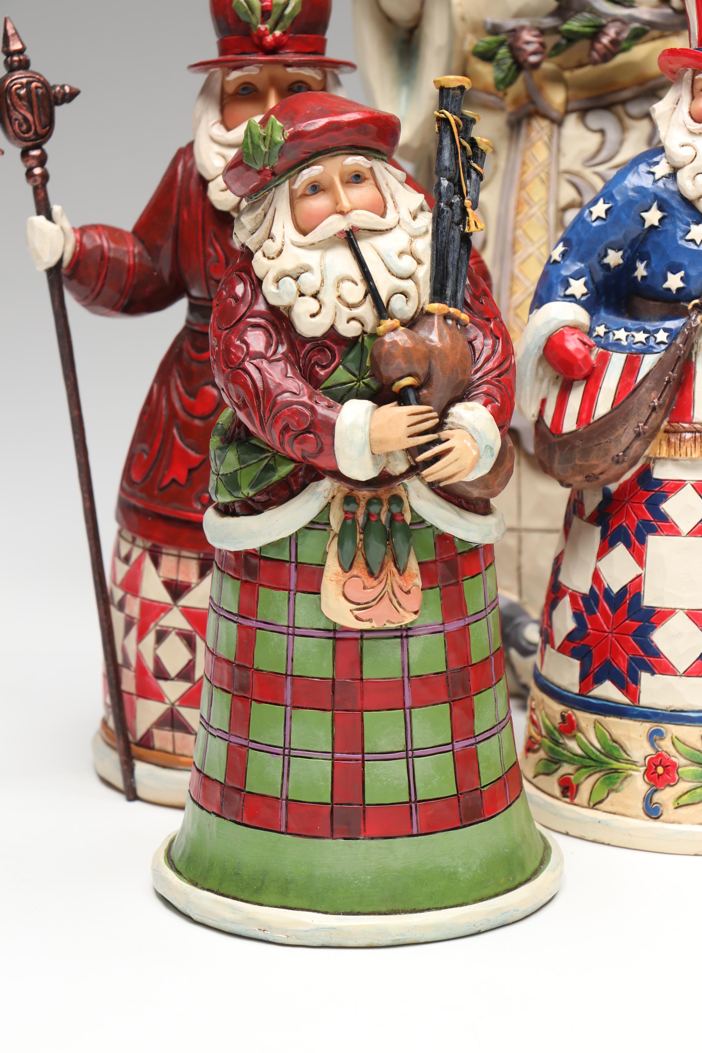 Jim Shore "Nature's Winter Wonders" and More Resin Santa Figurines and Ornaments