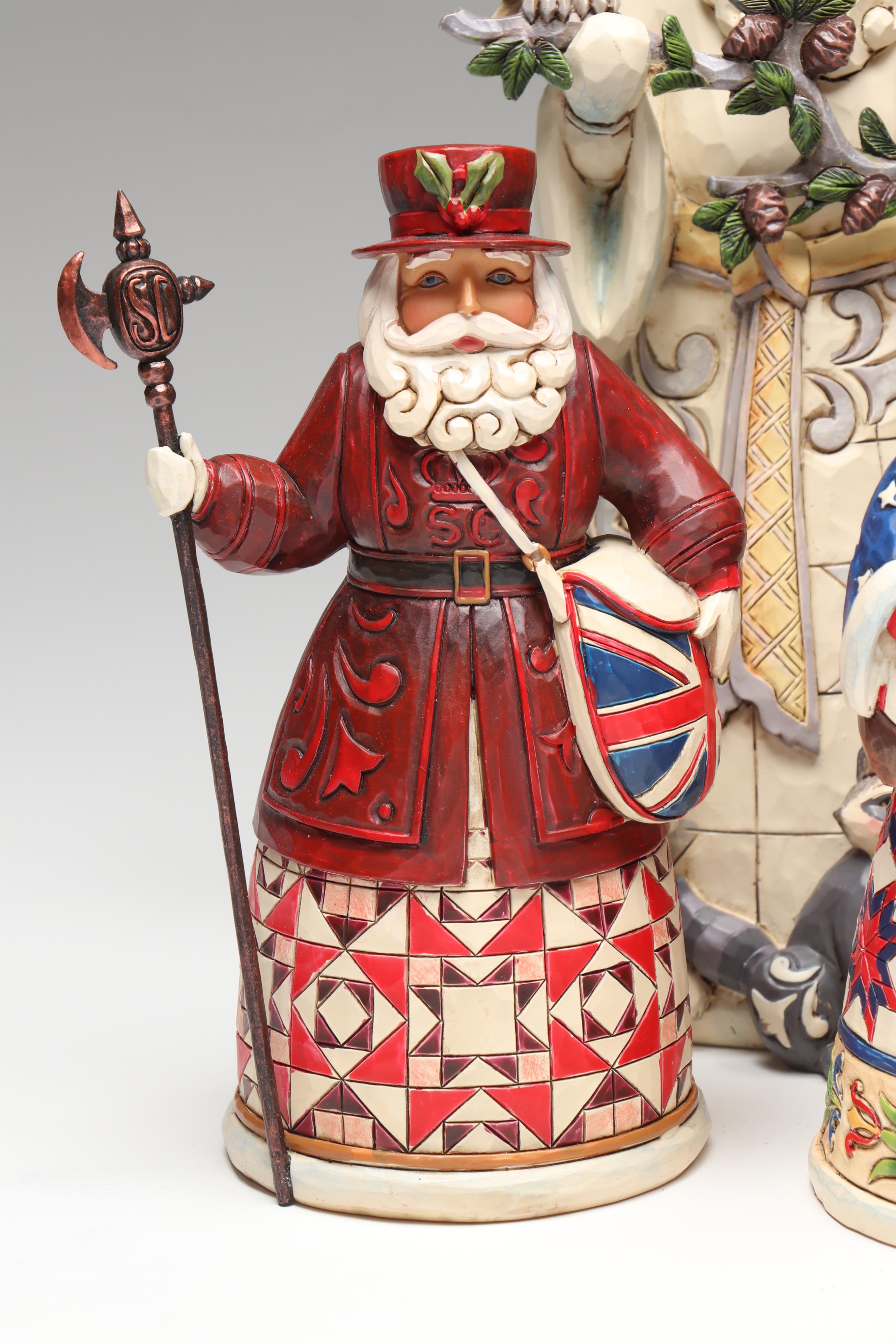 Jim Shore "Nature's Winter Wonders" and More Resin Santa Figurines and Ornaments