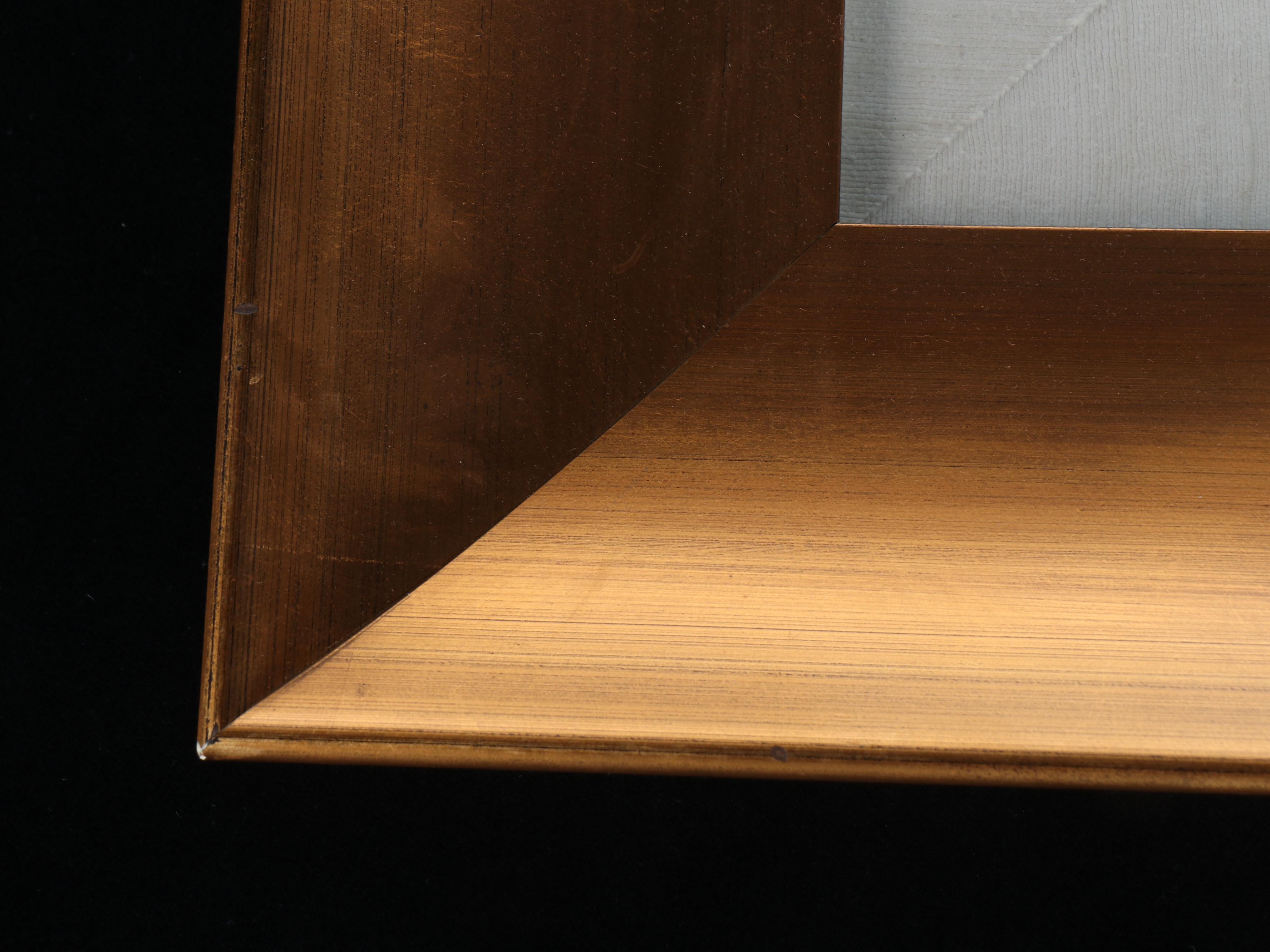 Chinese Hand-Carved Serpentine Disc in Floating Frame