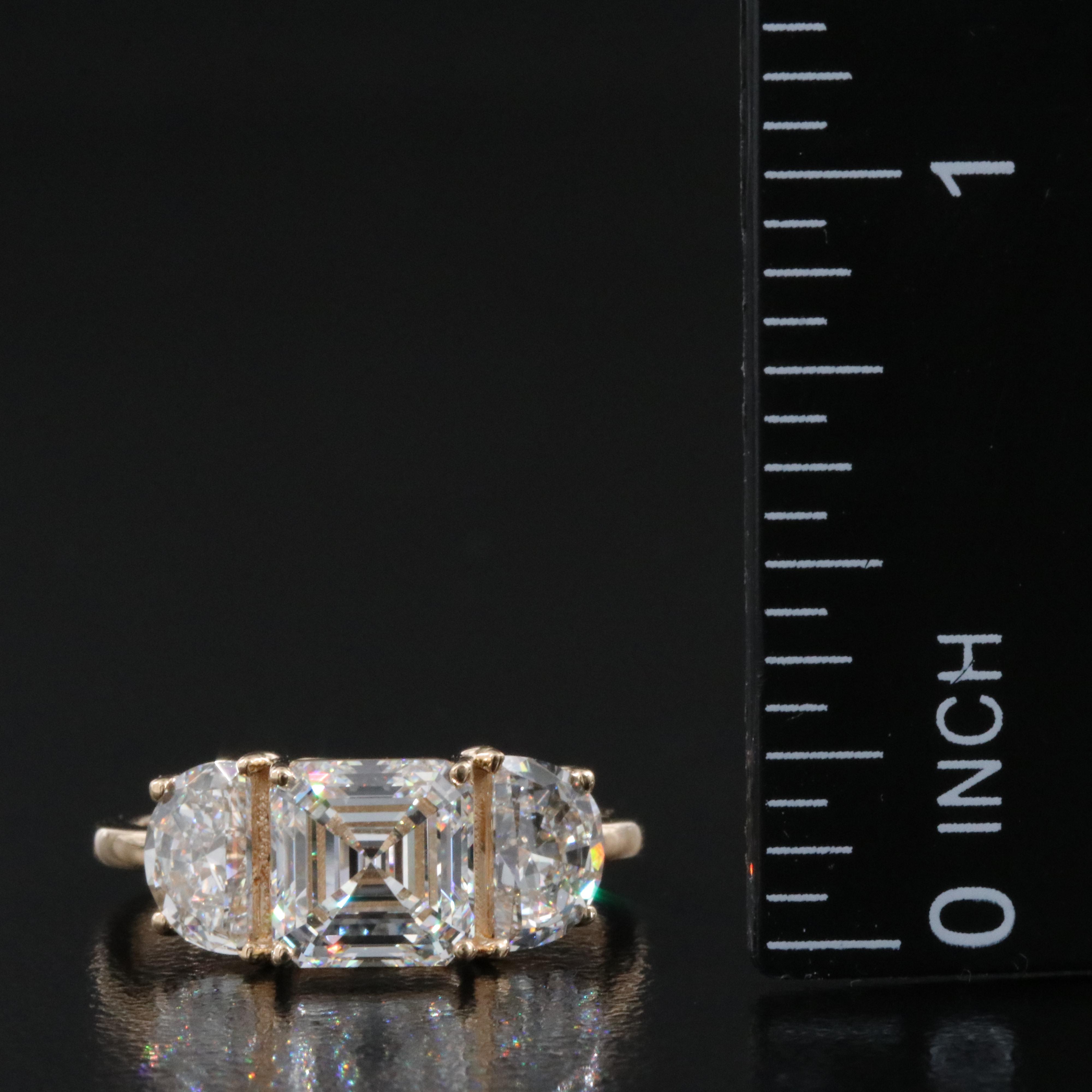 18K 2.86 CTW Lab Grown Diamond Ring with IGI Report