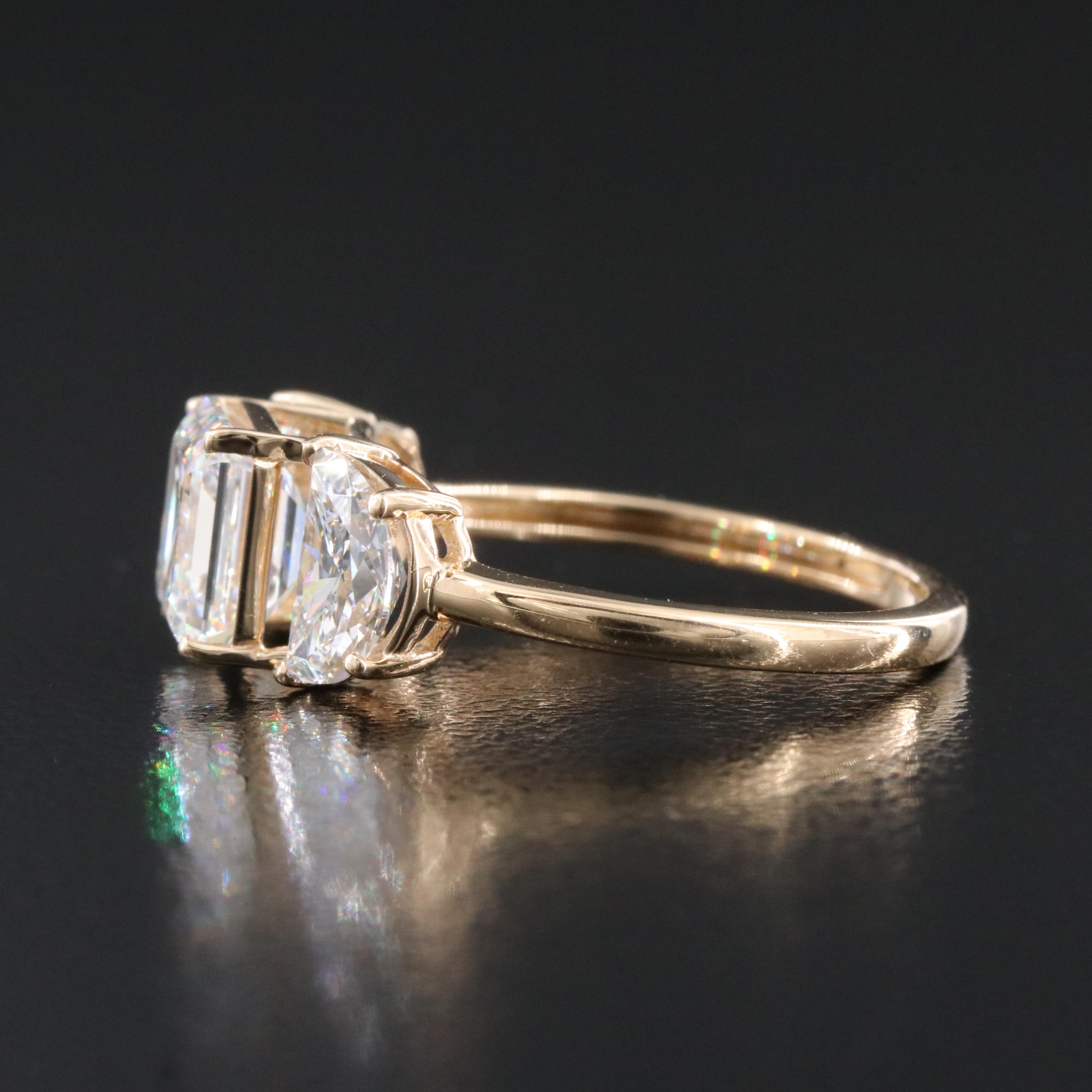 18K 2.86 CTW Lab Grown Diamond Ring with IGI Report