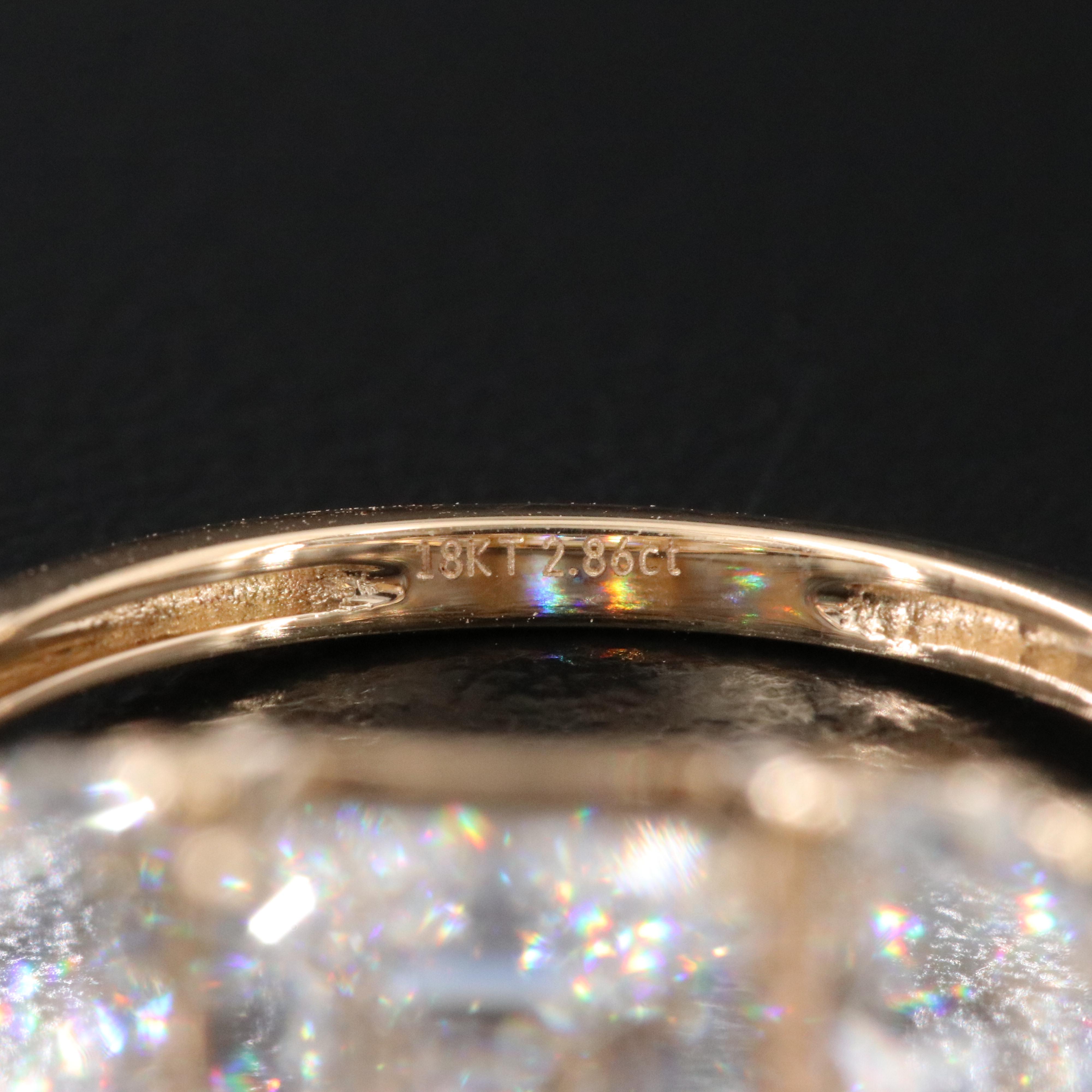 18K 2.86 CTW Lab Grown Diamond Ring with IGI Report