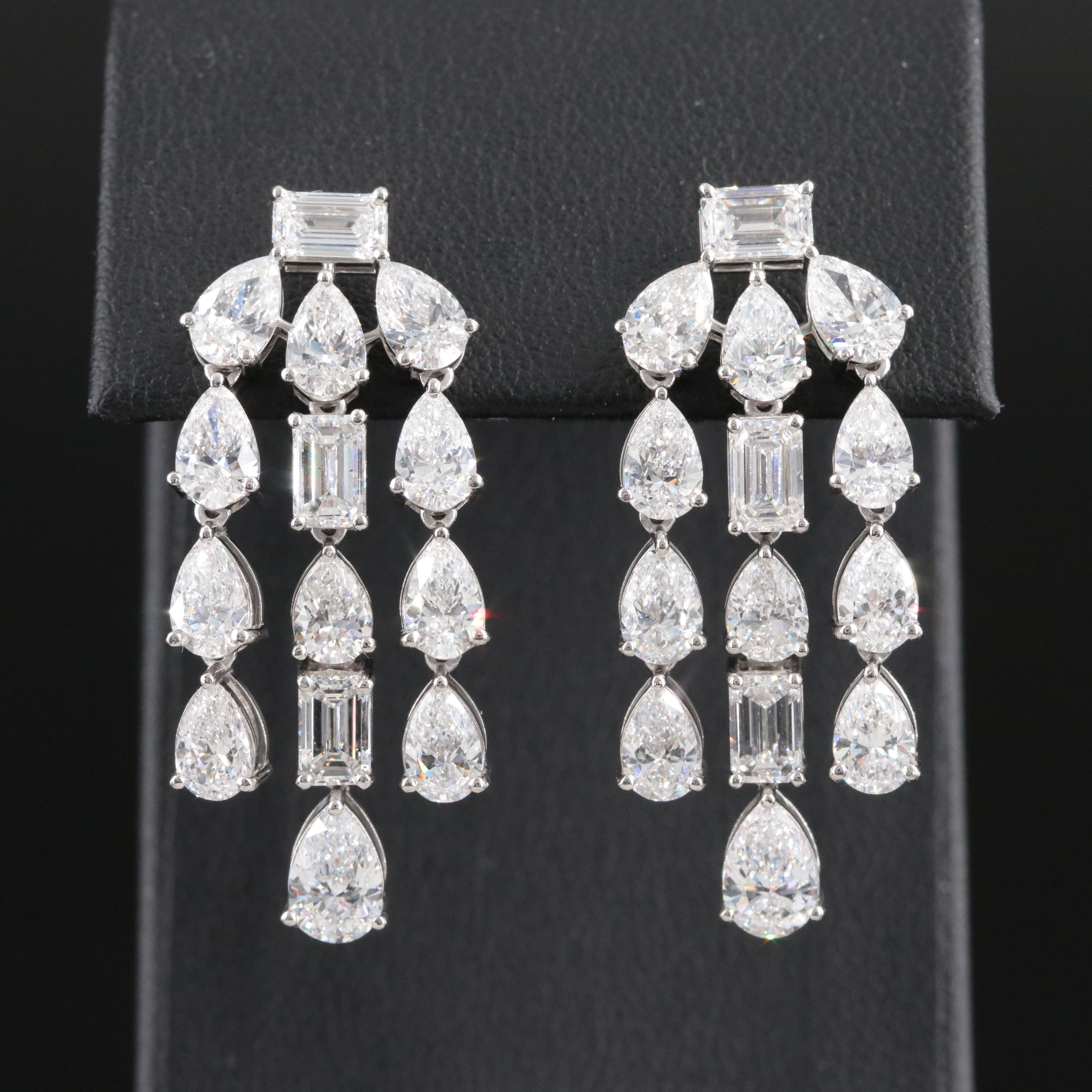 Platinum 10.08 CTW Lab Grown Diamond Earrings