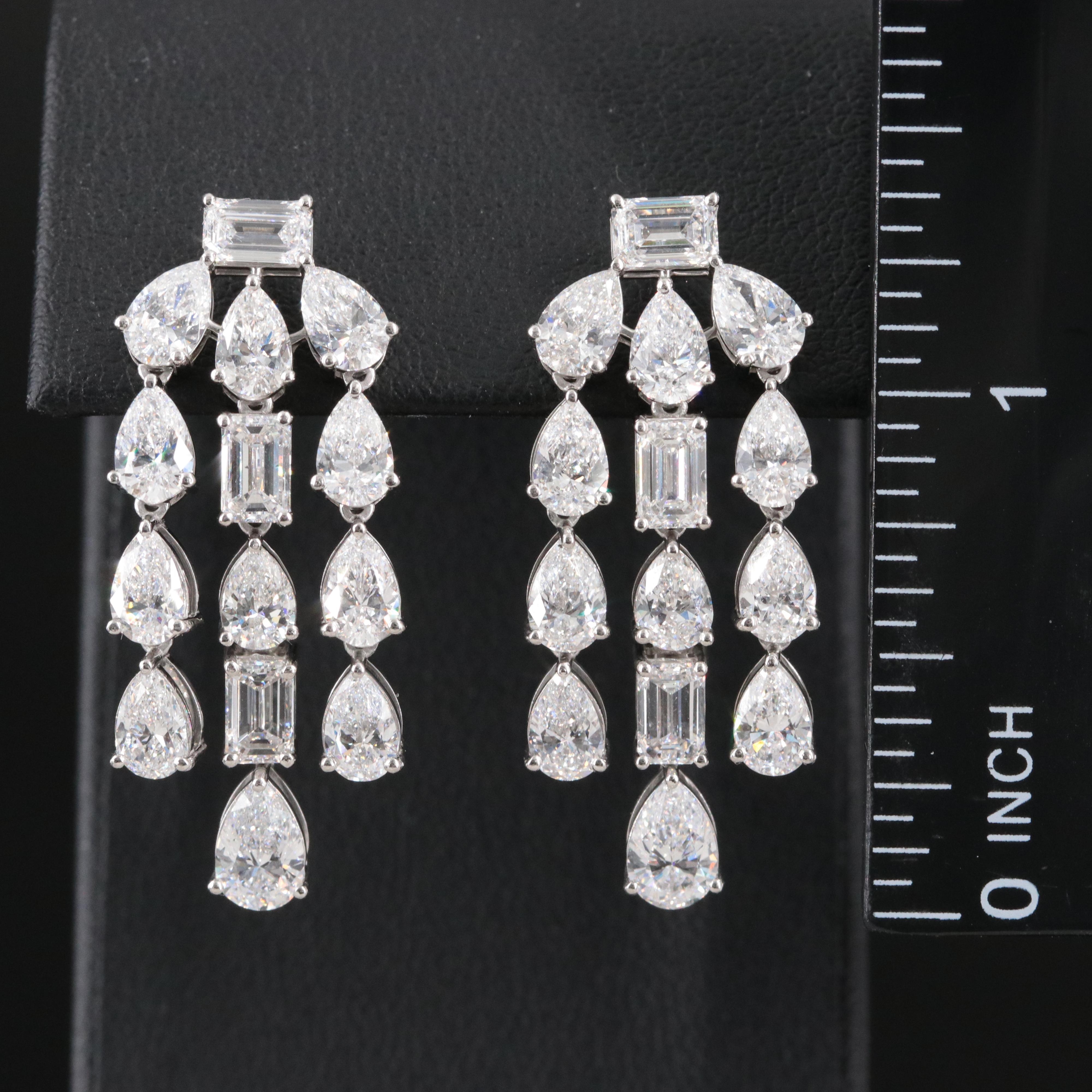 Platinum 10.08 CTW Lab Grown Diamond Earrings