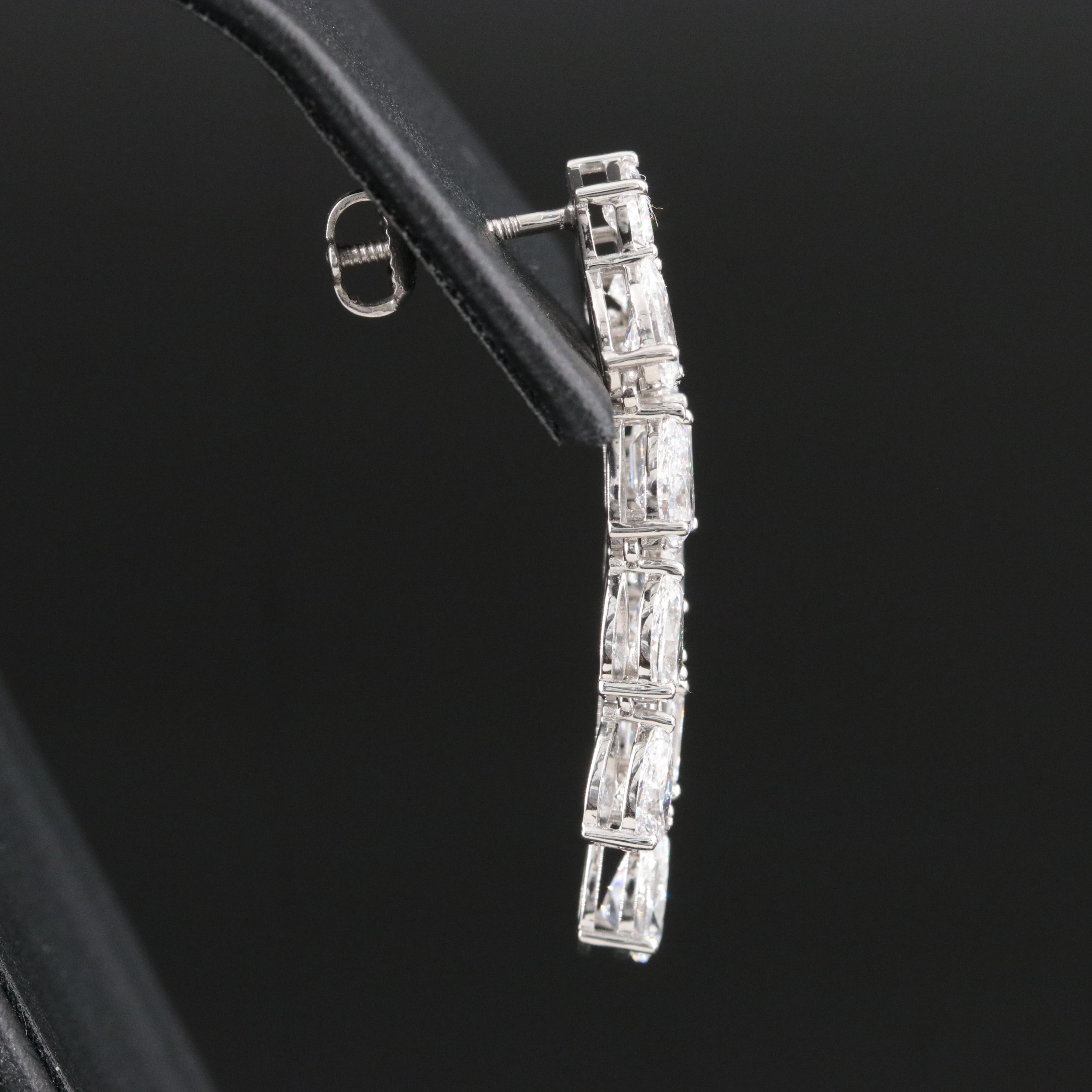 Platinum 10.08 CTW Lab Grown Diamond Earrings