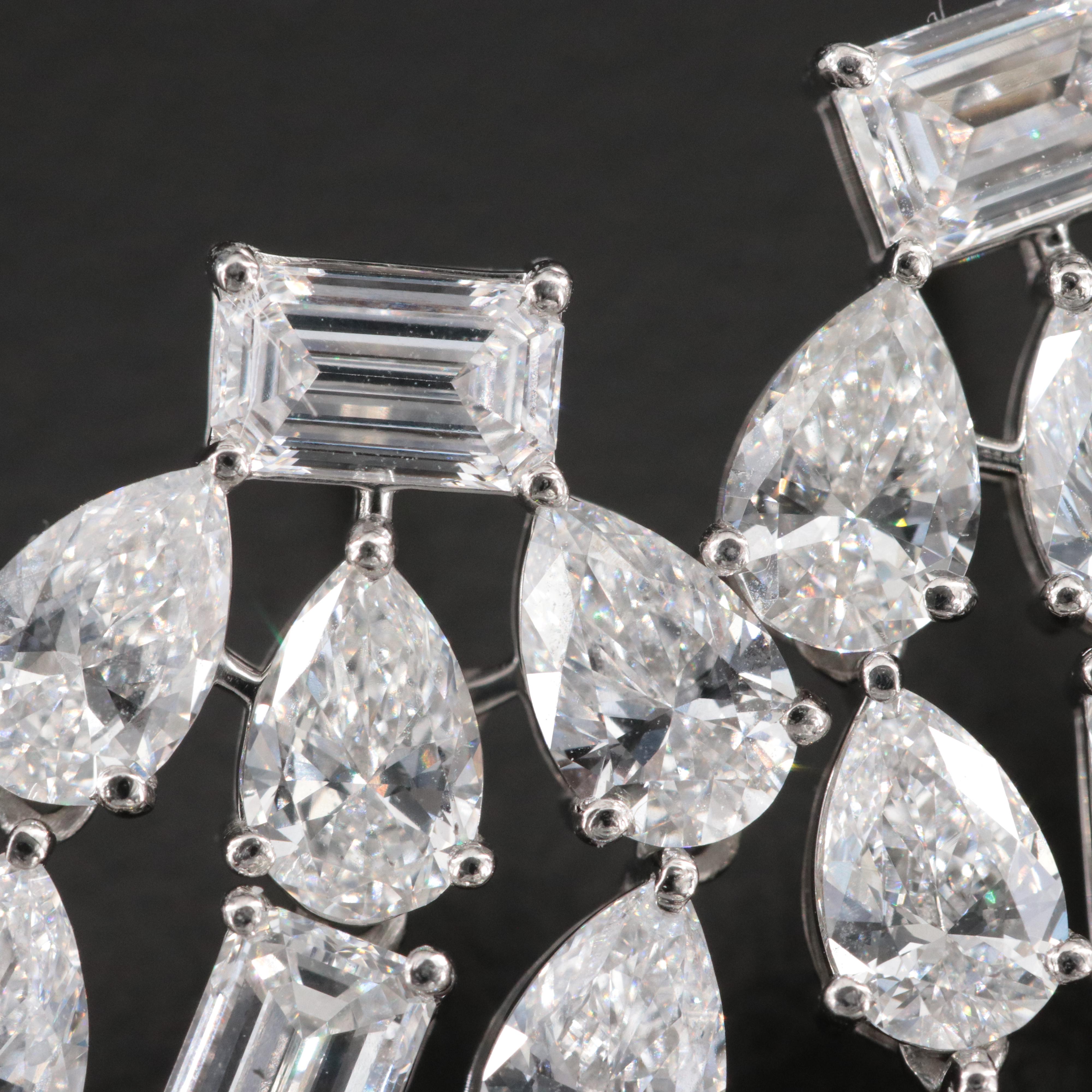 Platinum 10.08 CTW Lab Grown Diamond Earrings