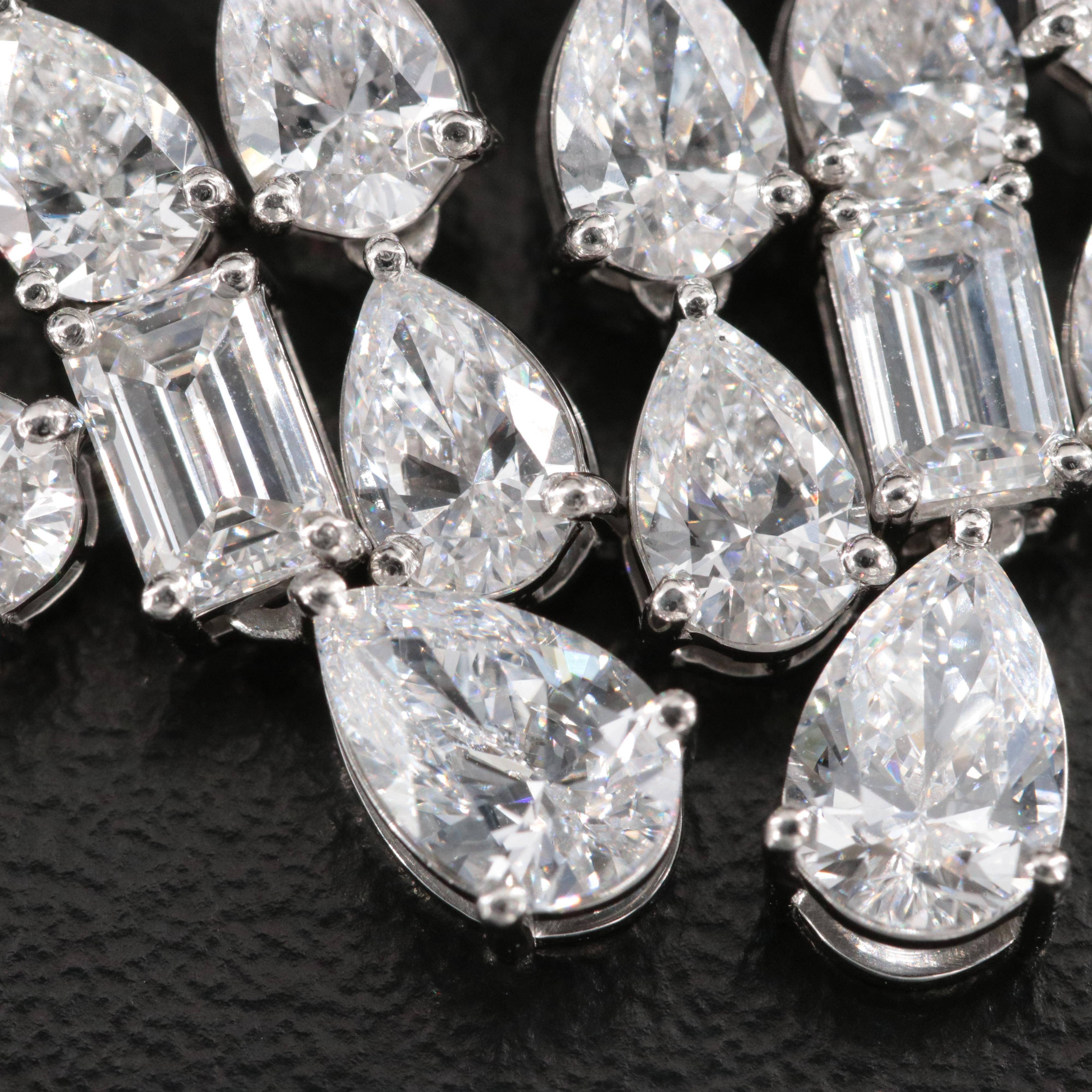 Platinum 10.08 CTW Lab Grown Diamond Earrings