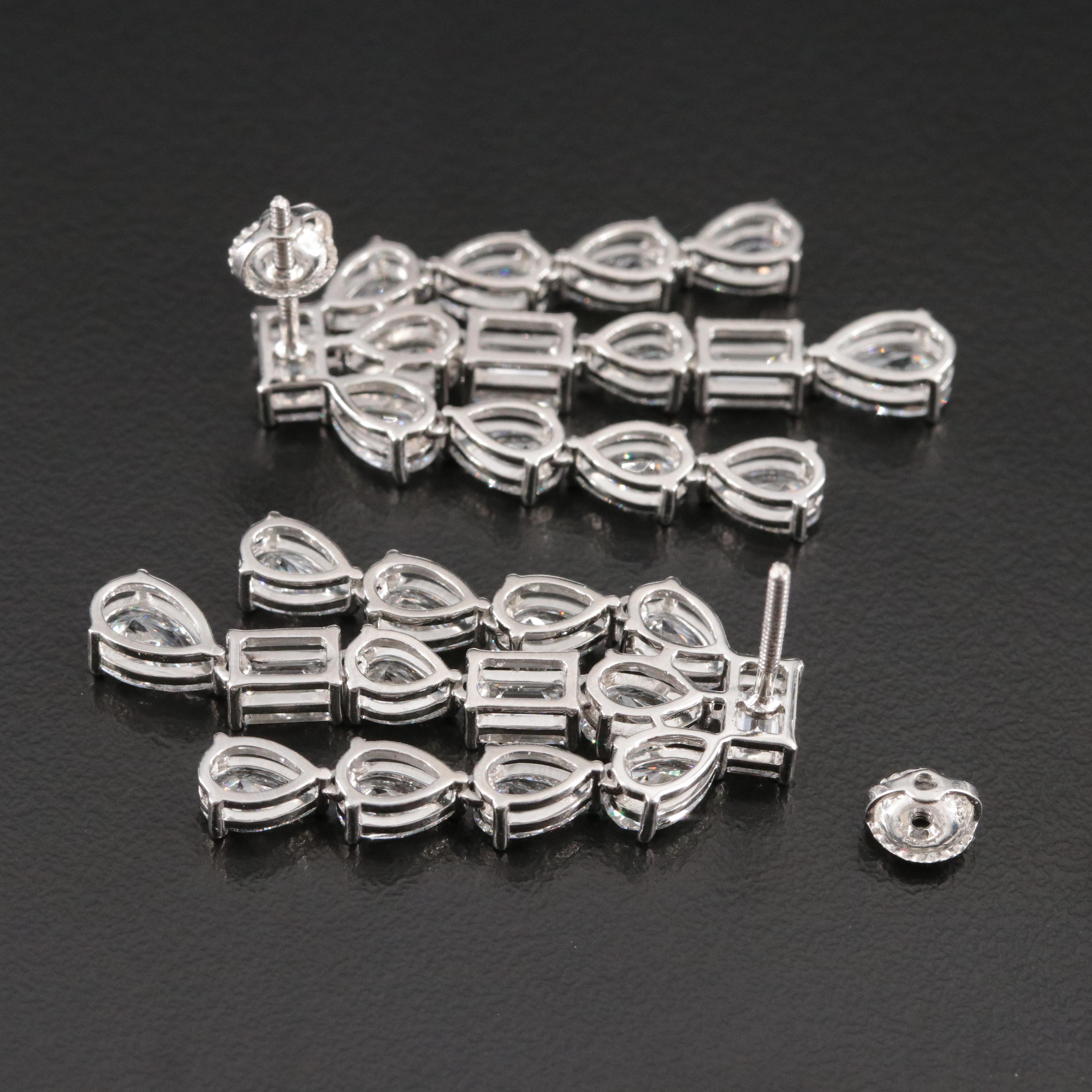 Platinum 10.08 CTW Lab Grown Diamond Earrings