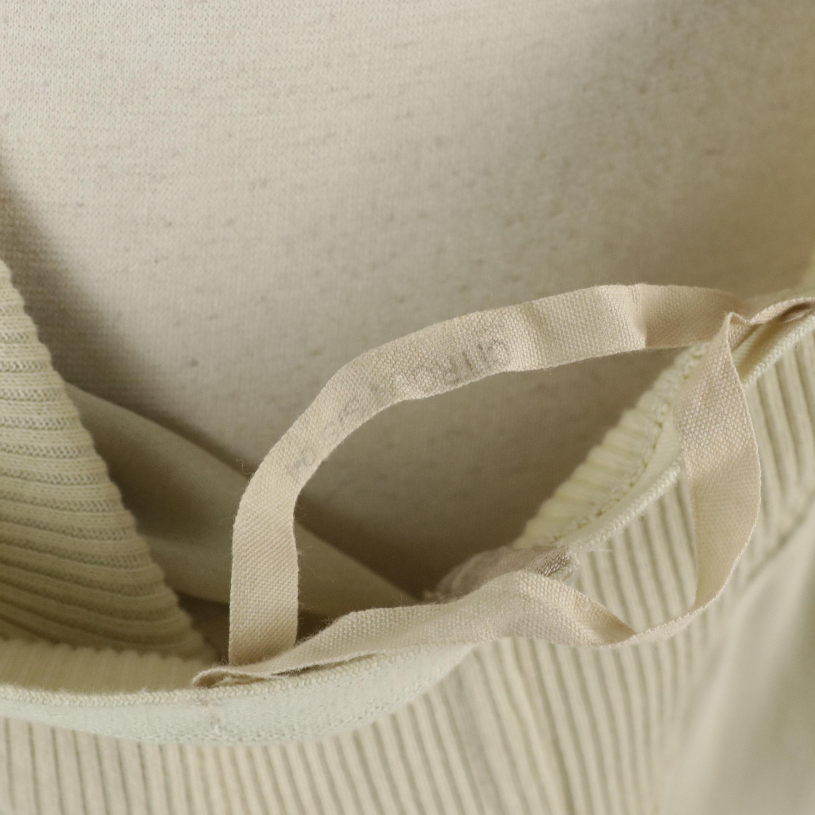 Rick Owens Flowy Silk Mid-Length Skirt with Rib Knit Panel, 2000s